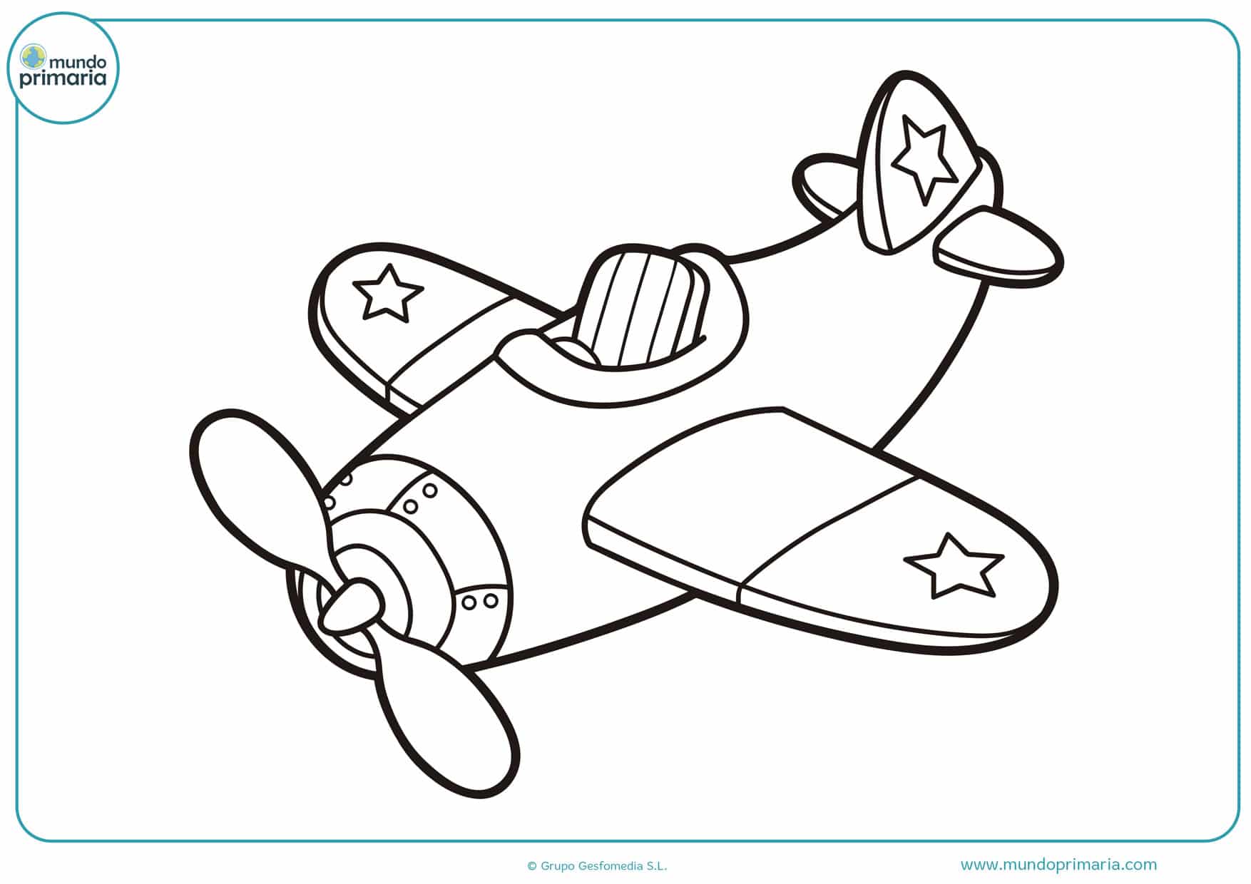 dibujos de aviones para niños para colorear