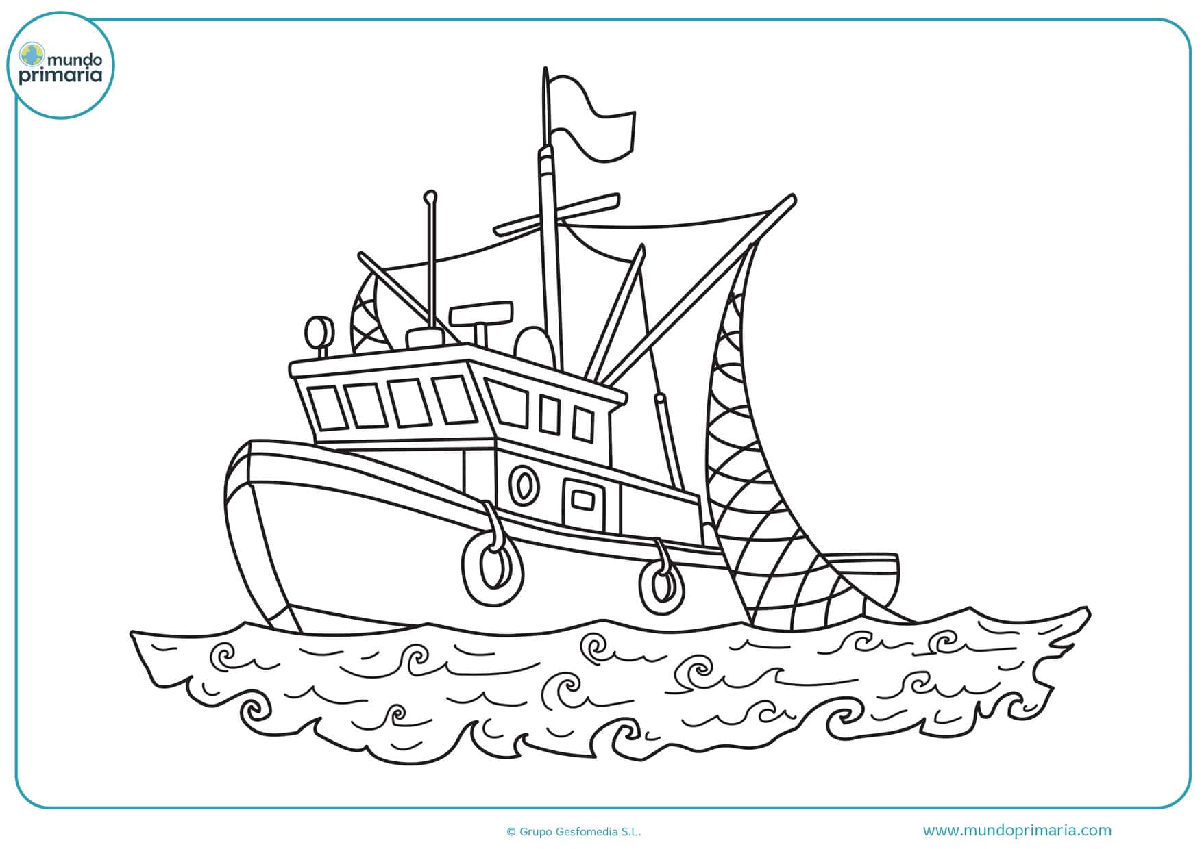 dibujos de barcos en el mar para colorear