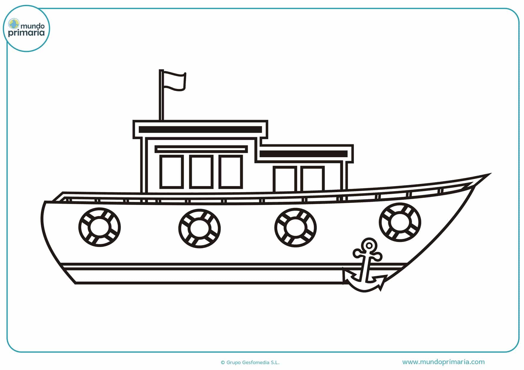 dibujos de barcos navegando para colorear