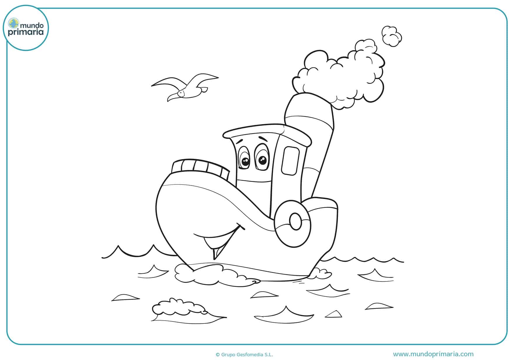 dibujos de barcos de papel para colorear