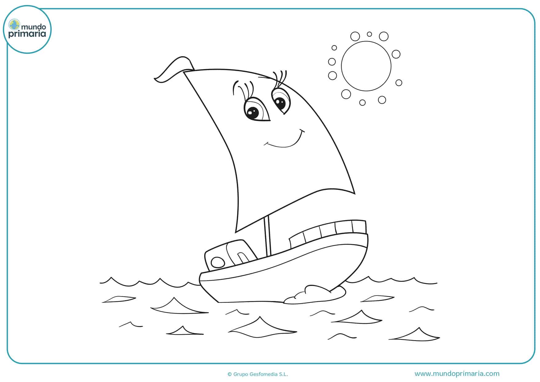 dibujos de barcos para colorear e imprimir