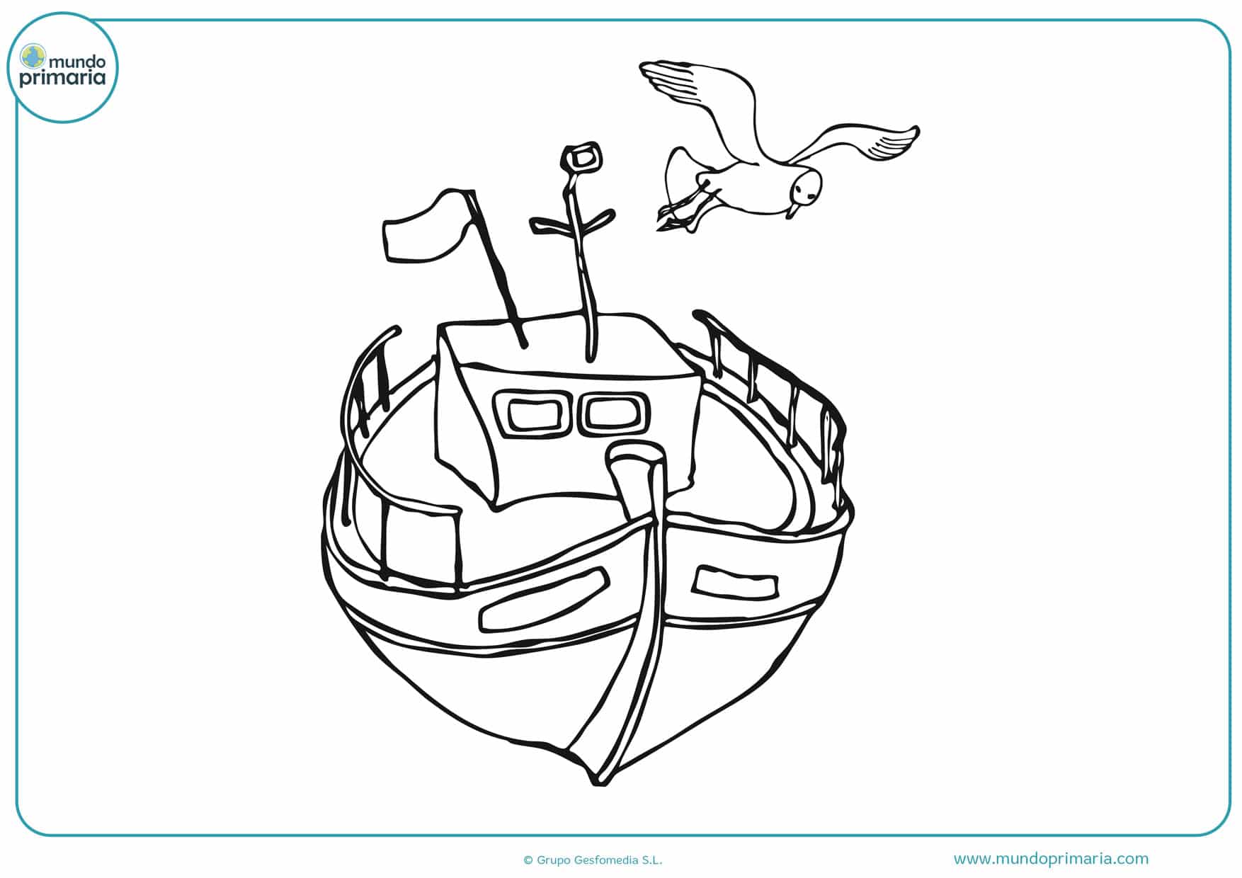 dibujos de barcos pesqueros para colorear
