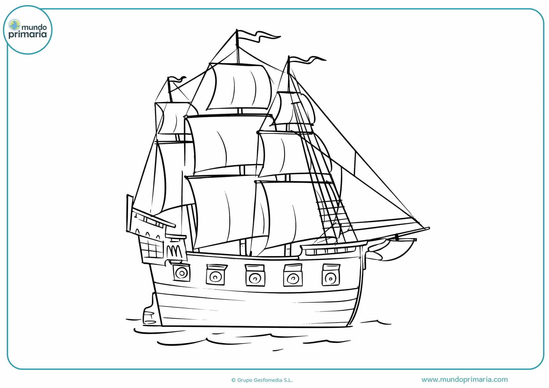 dibujos de barcos de vela para colorear