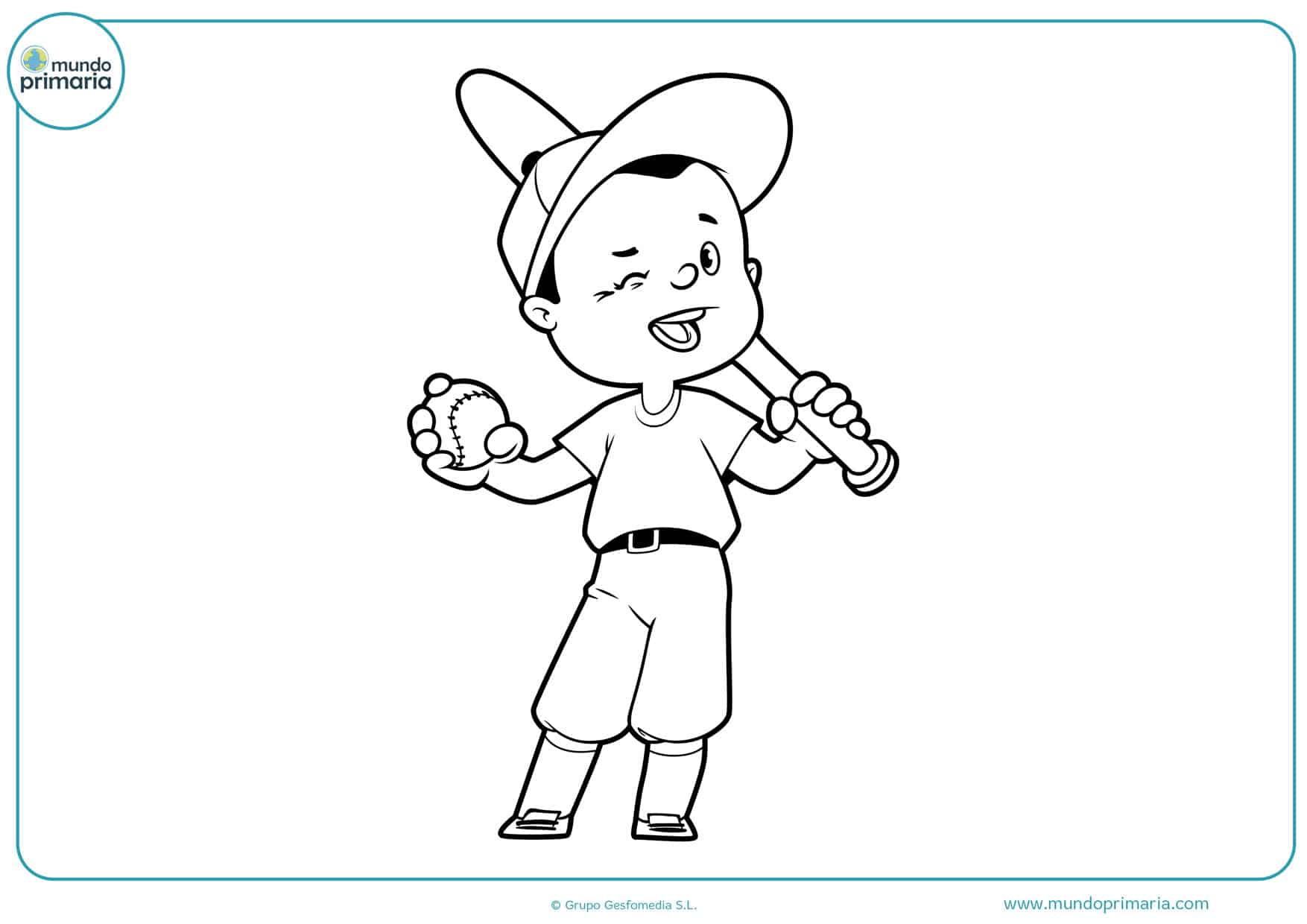 dibujos de bate de béisbol para colorear
