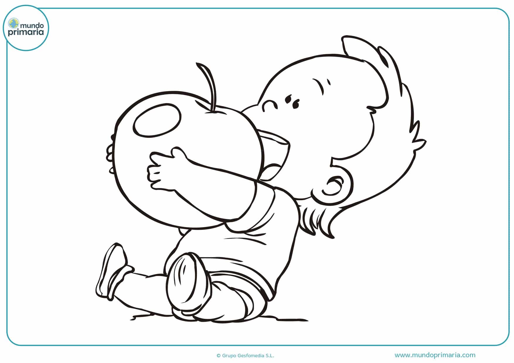 dibujos de bebes comiendo para colorear