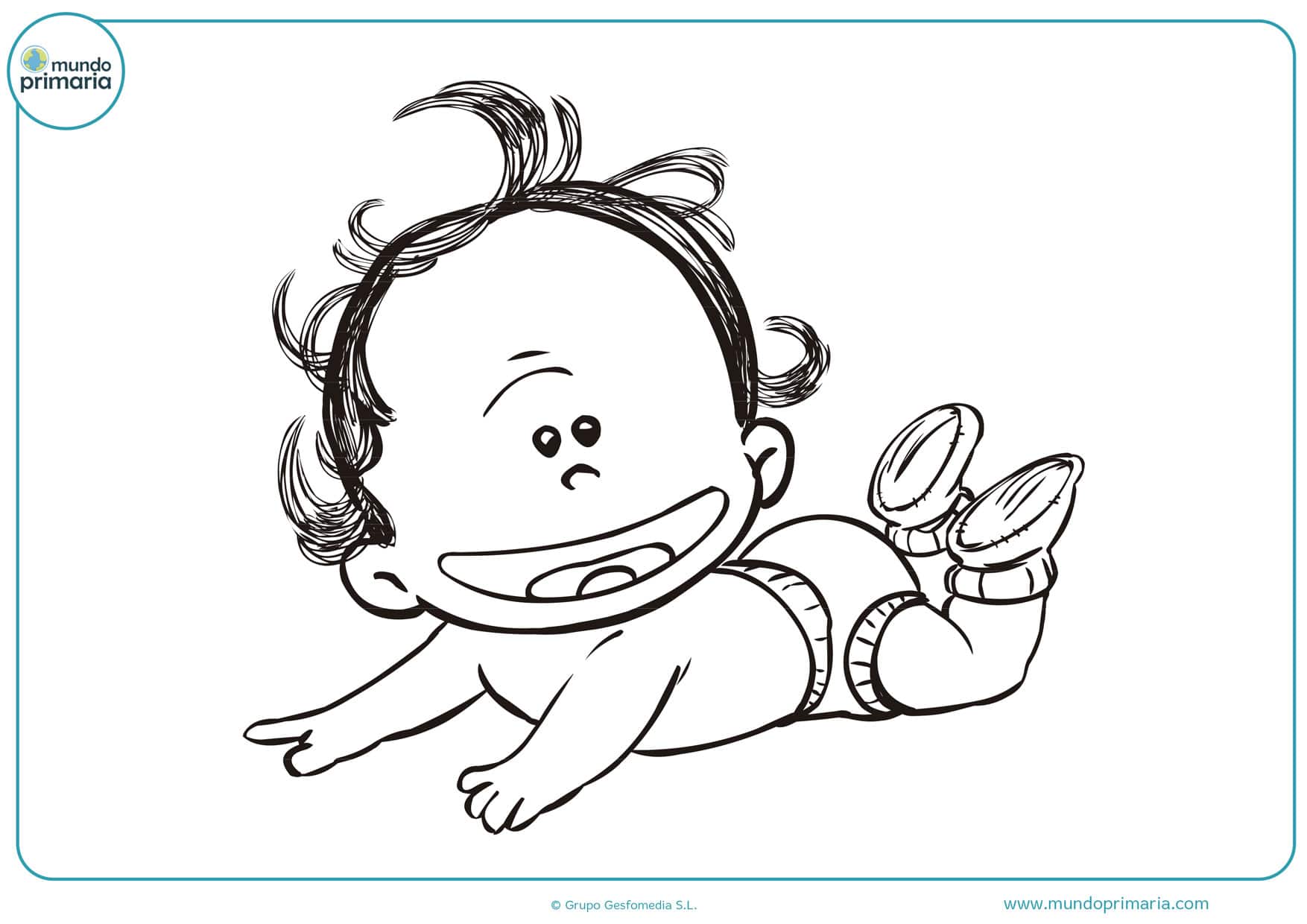 dibujos de bebes jugando para colorear