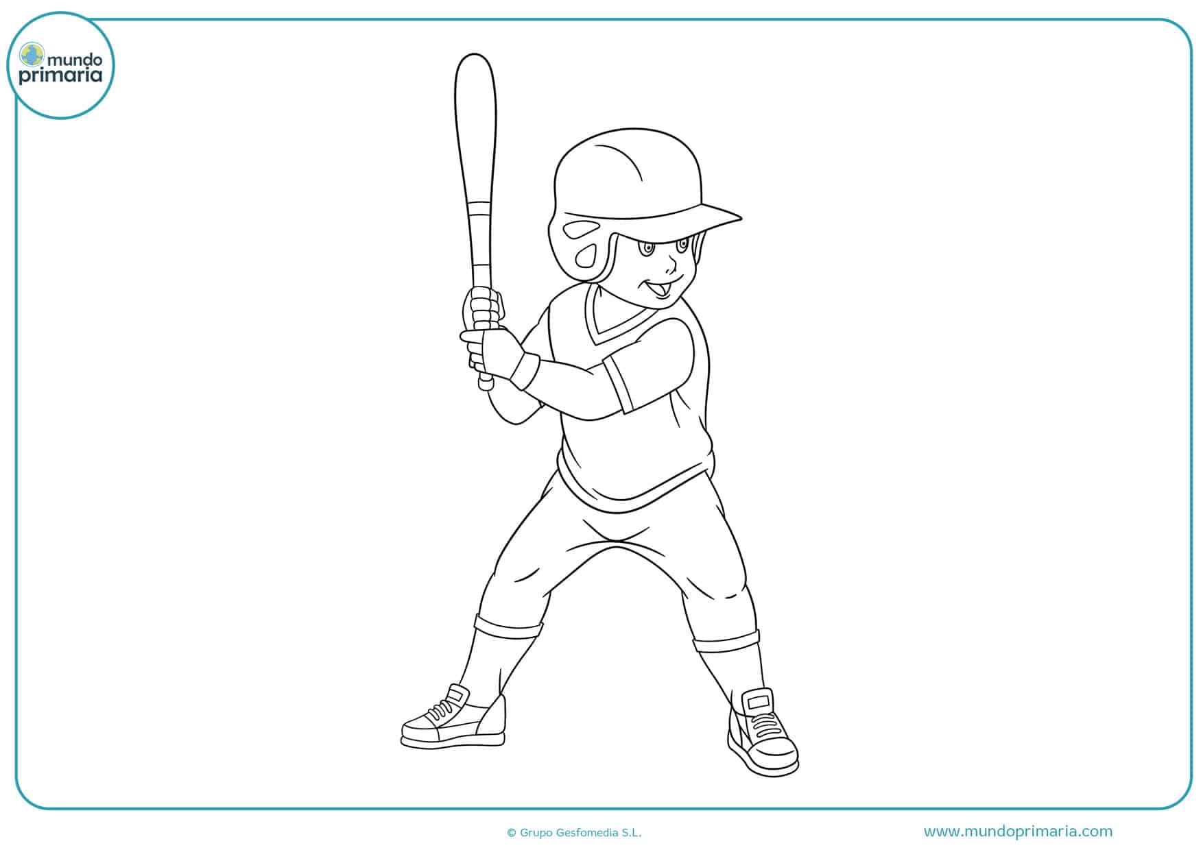 dibujos de béisbol fáciles para colorear
