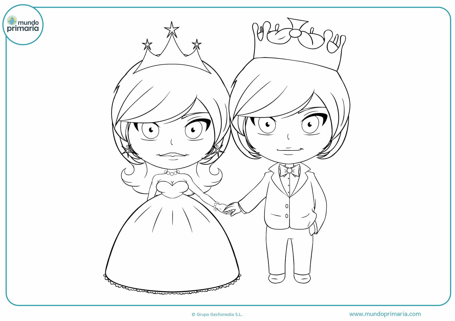 dibujos de boda de reyes para pintar