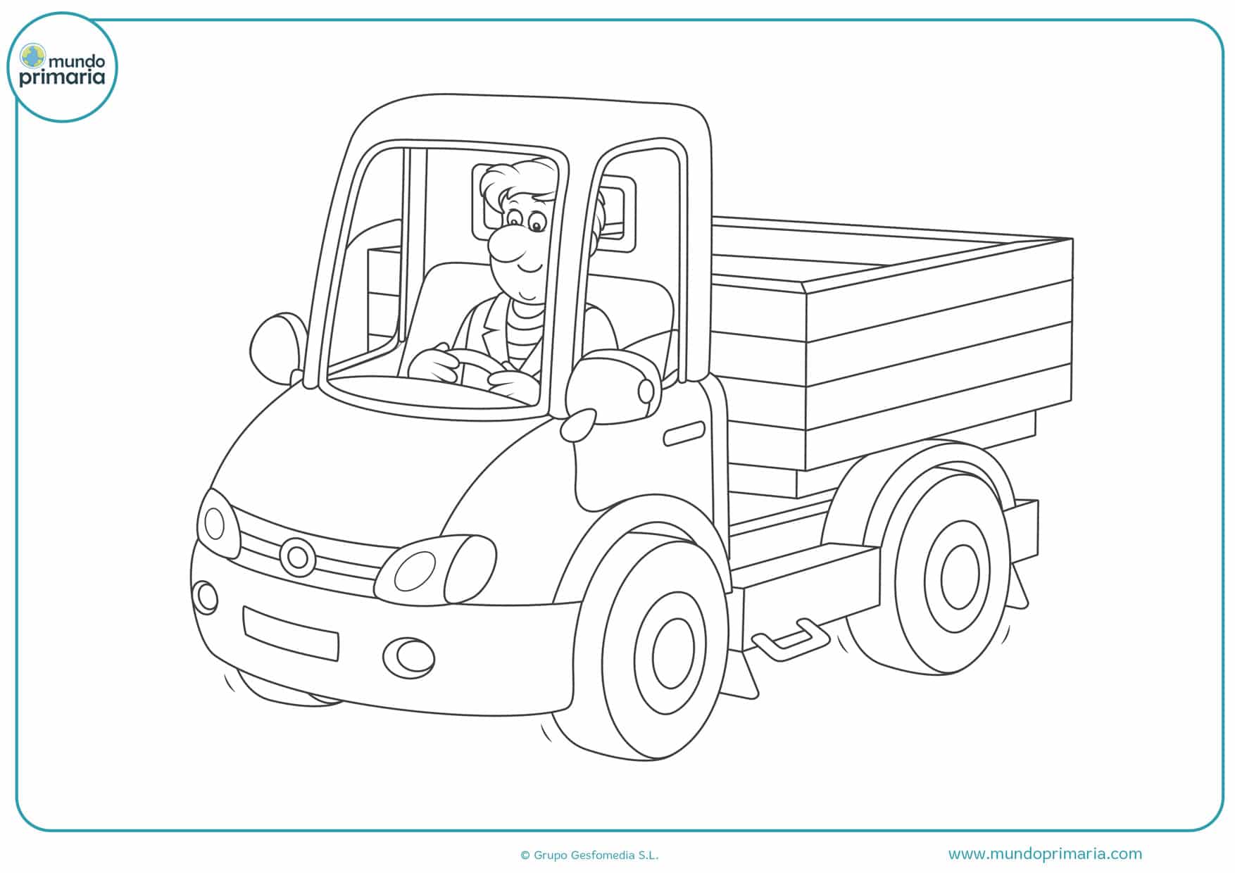 dibujos de camiones de basura para colorear
