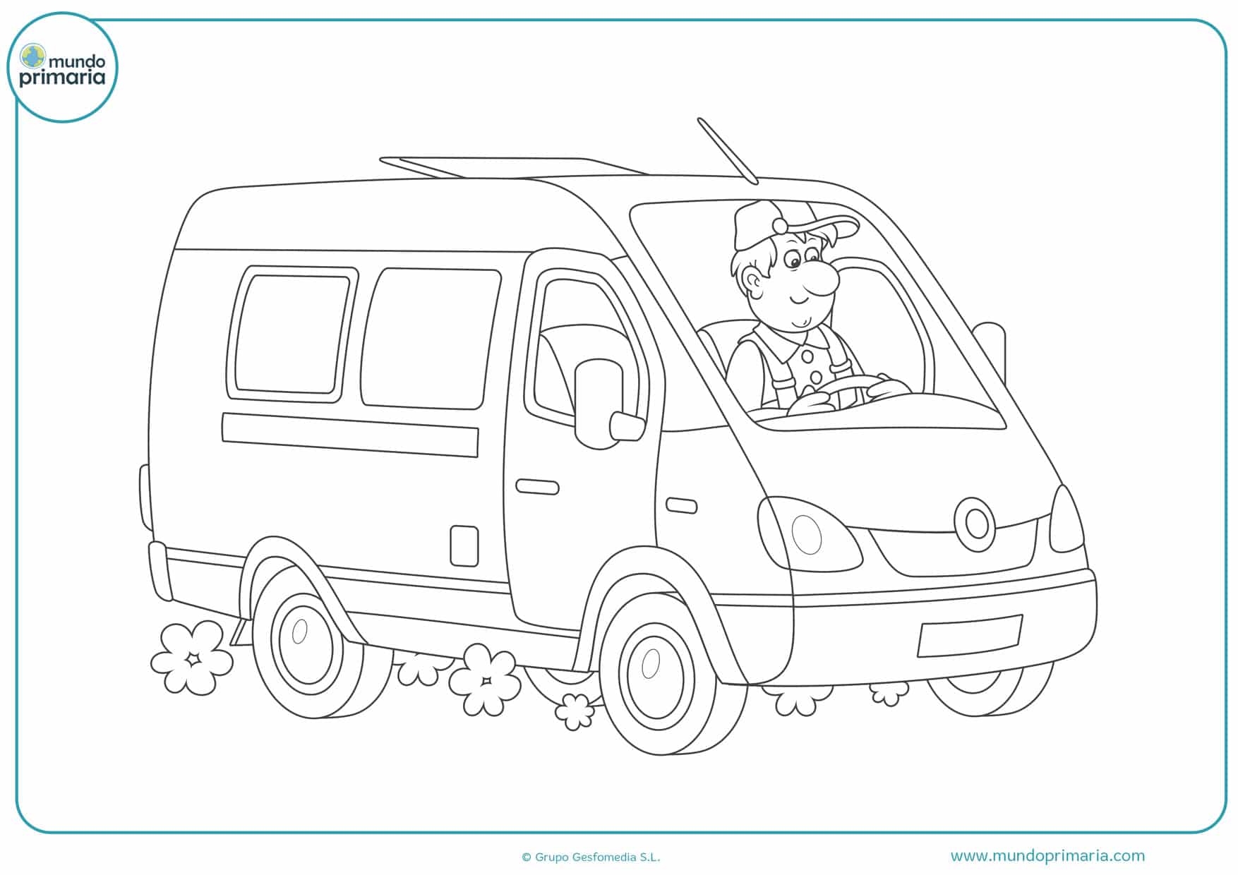 dibujos de camiones pequeños para colorear