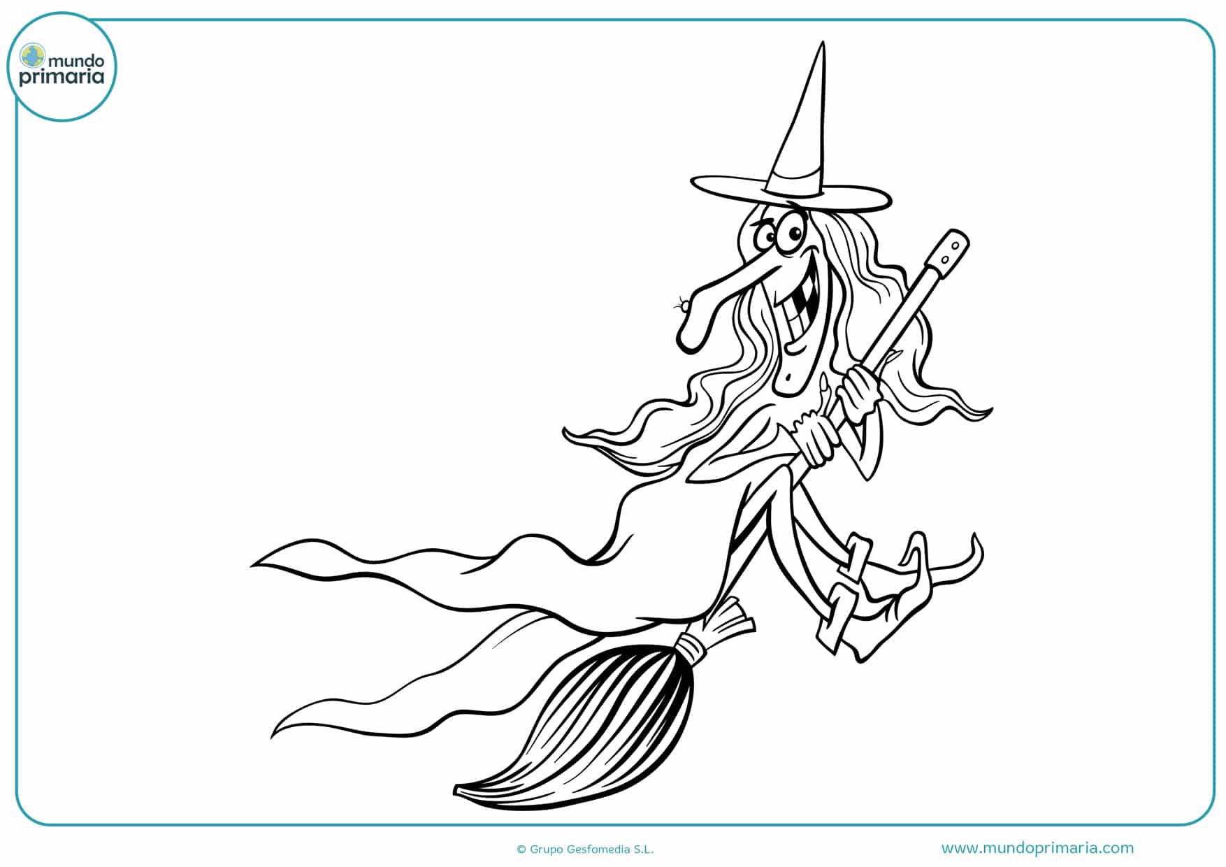 dibujos de caras de brujas para colorear