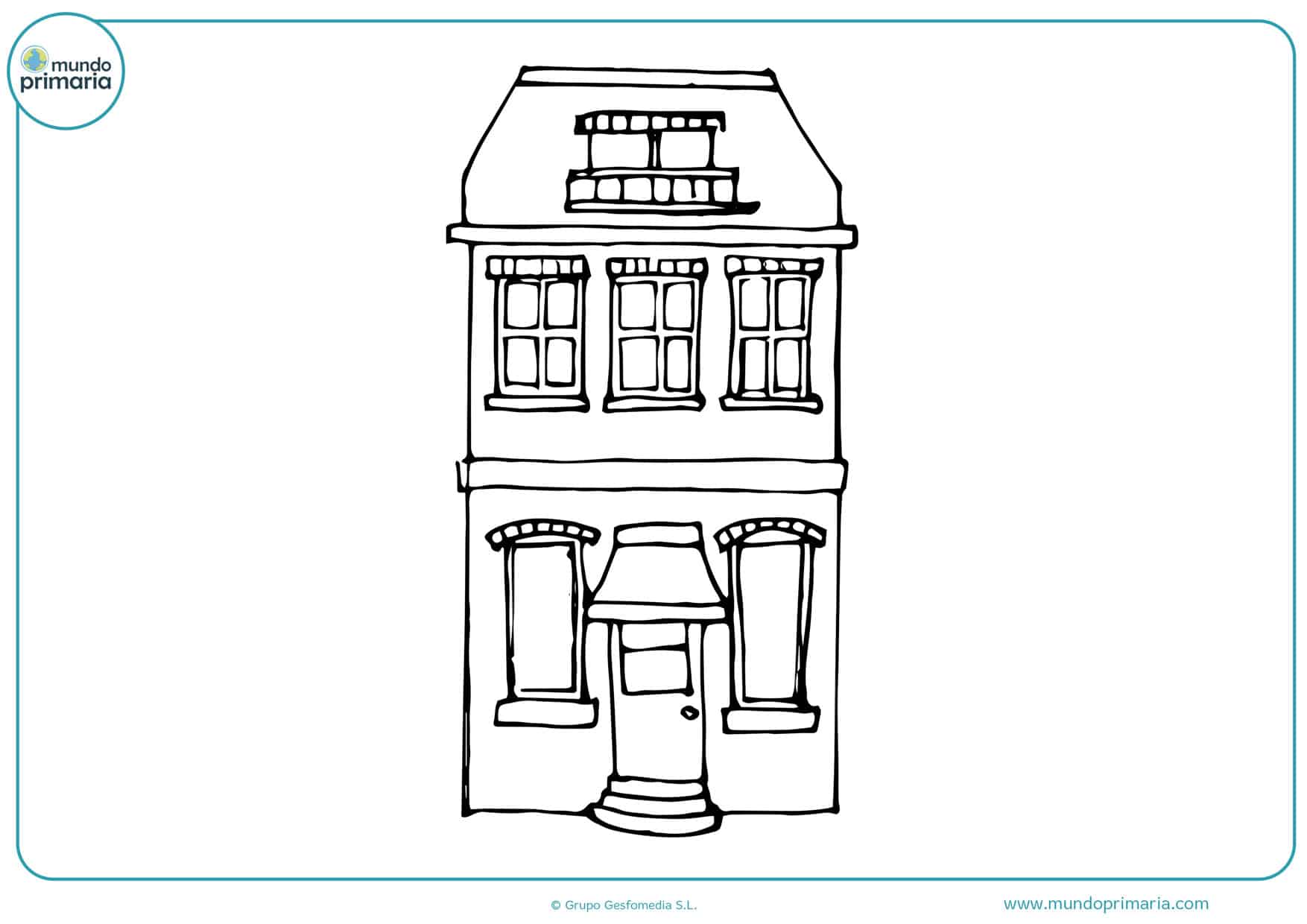 dibujos de casas grandes para colorear