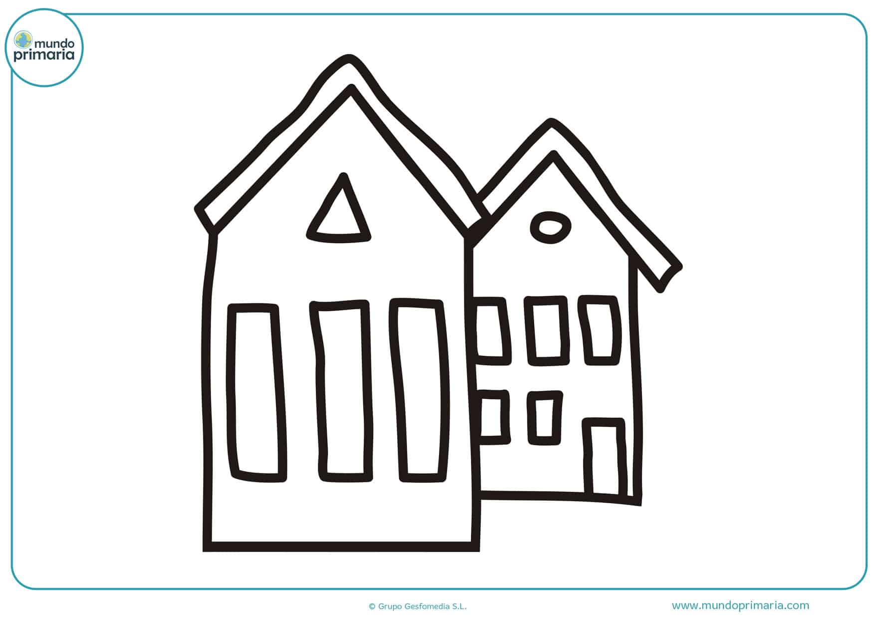 dibujos de casas infantiles para colorear