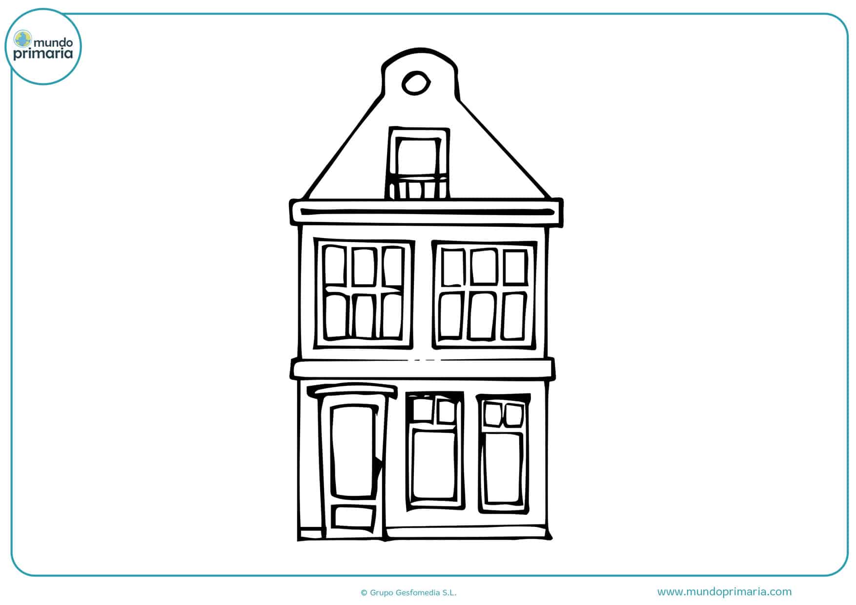 dibujos de casas de muñecas para colorear