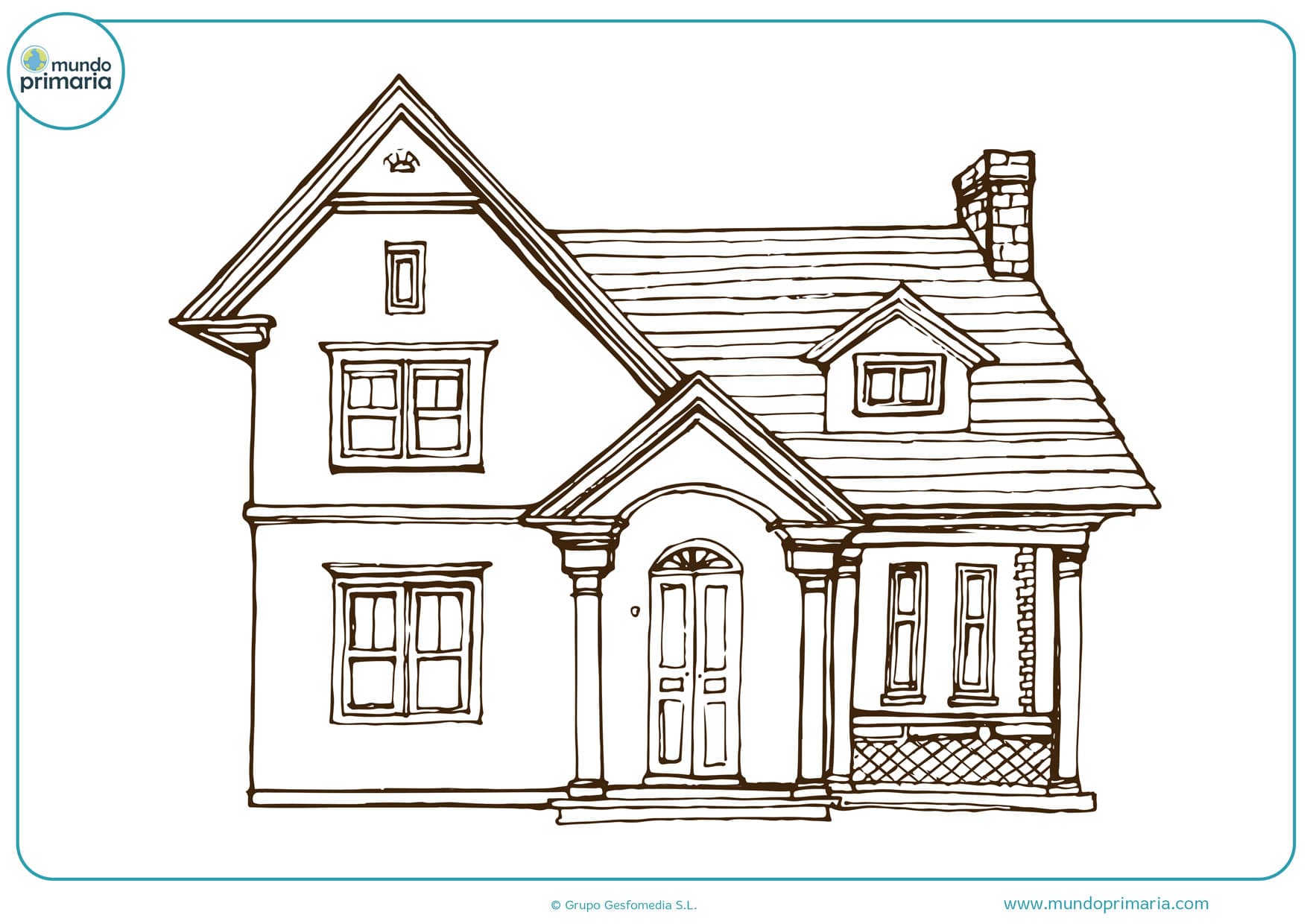 dibujos de casas de pueblo para colorear