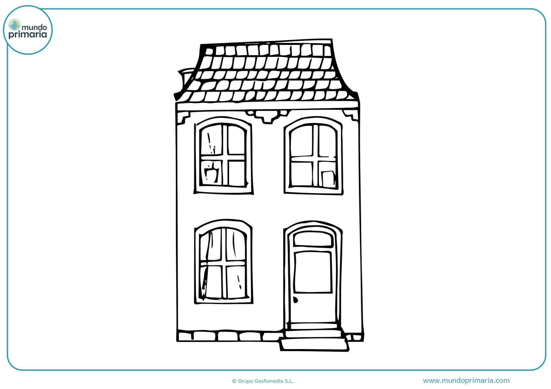 dibujos de casas rurales para colorear