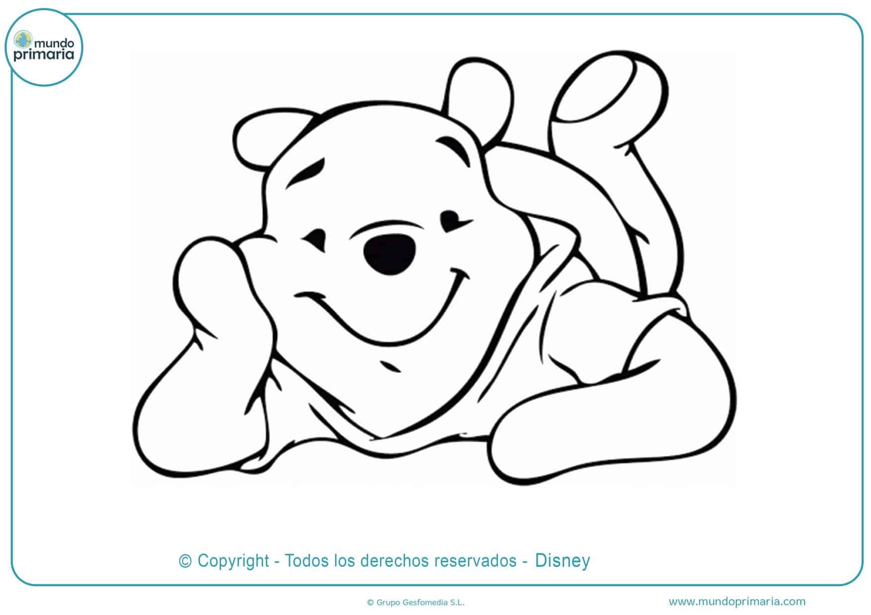 dibujos para colorear de amor de winnie pooh bebe
