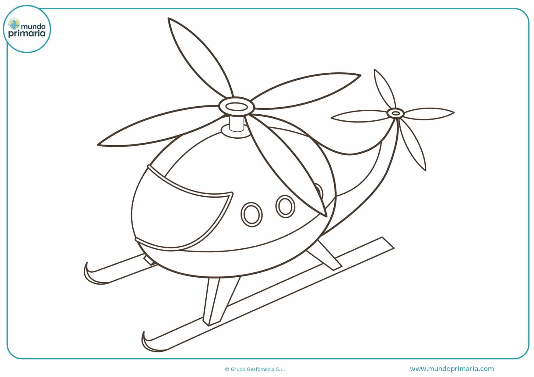 dibujos para colorear de aviones y helicópteros