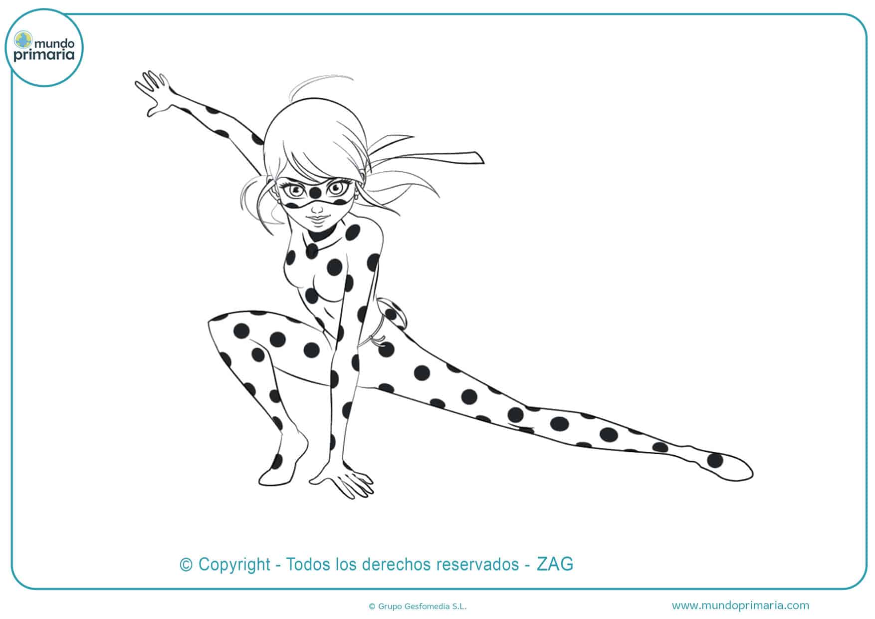 ▷ Dibujos de LadyBug para Colorear e Imprimir 【GRATIS】