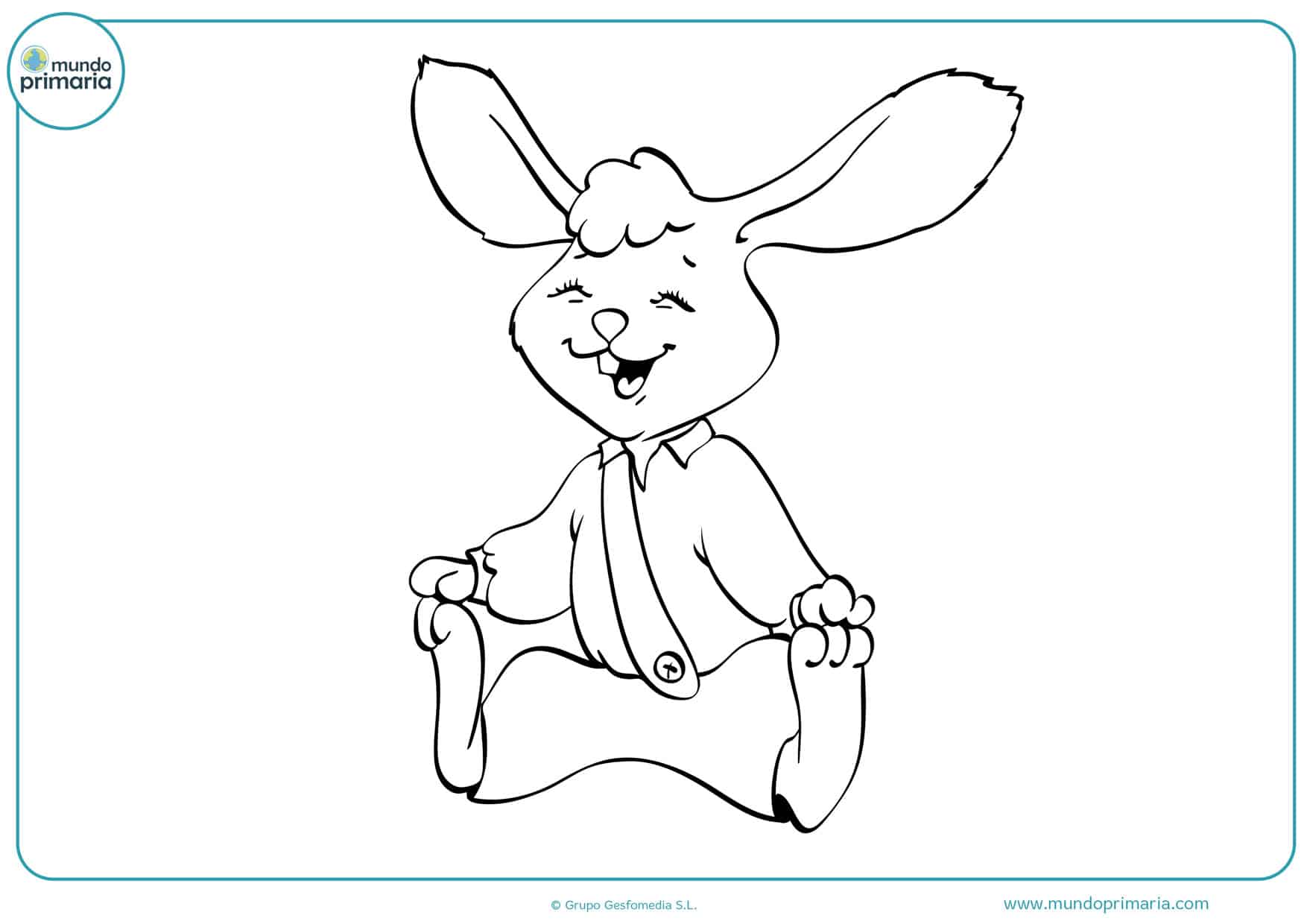 dibujos de conejos para colorear infantiles