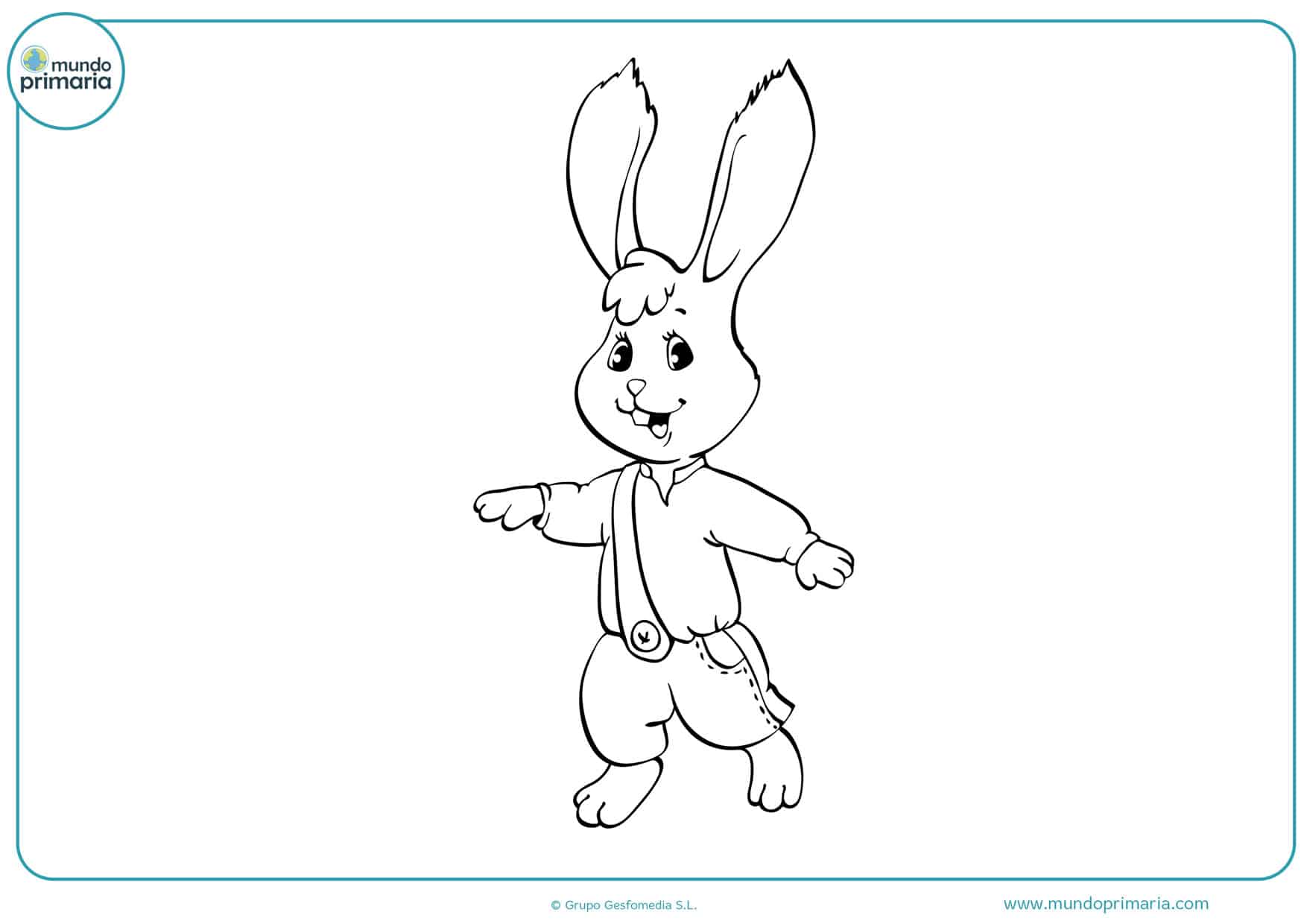 Dibujos de conejos para Colorear - Mundo Primaria Dibujos de conejos para Colorear - Mundo Primaria