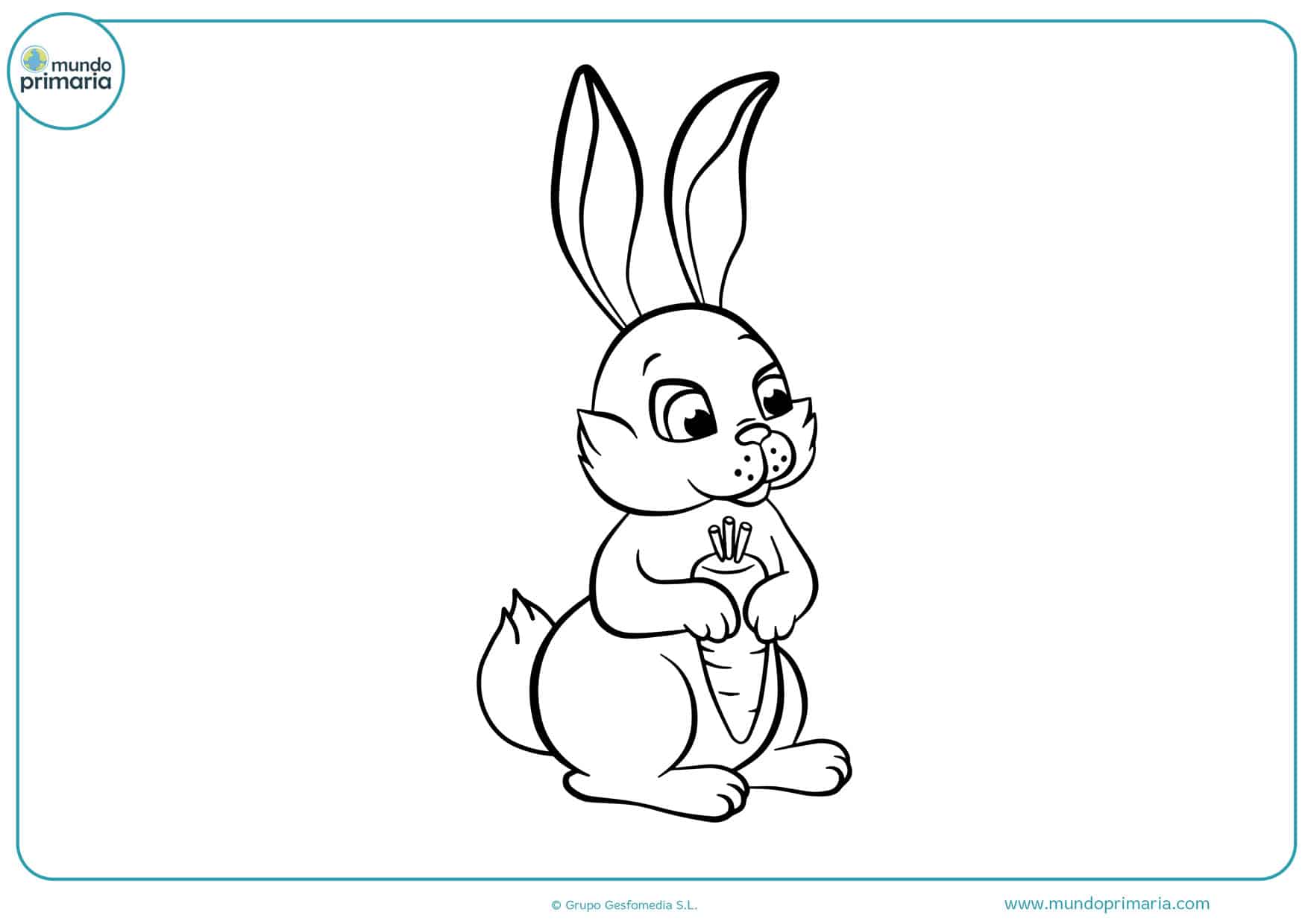 dibujos de conejos tiernos para colorear