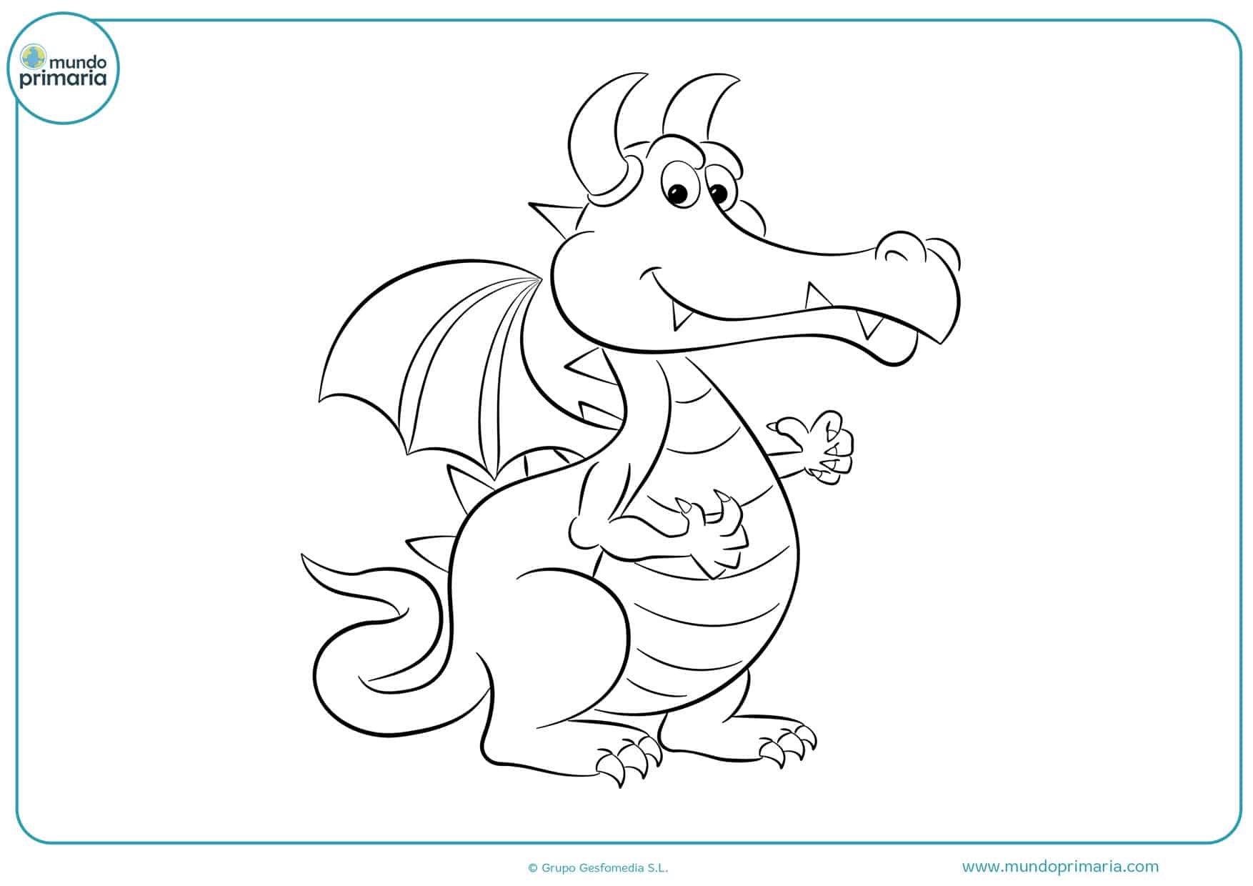 Dibujos de Dragones para colorear - Mundo Primaria