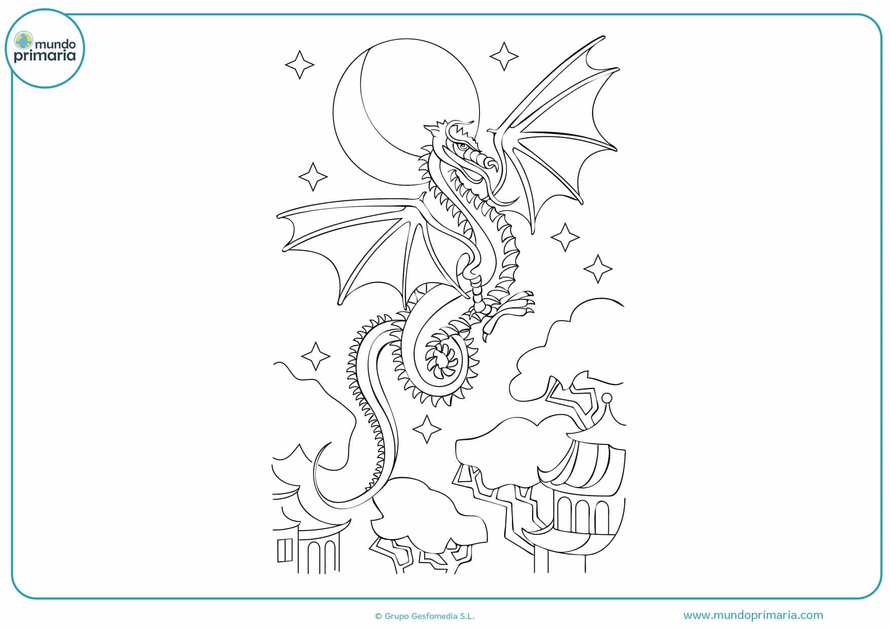 dibujos de dragones para colorear e imprimir