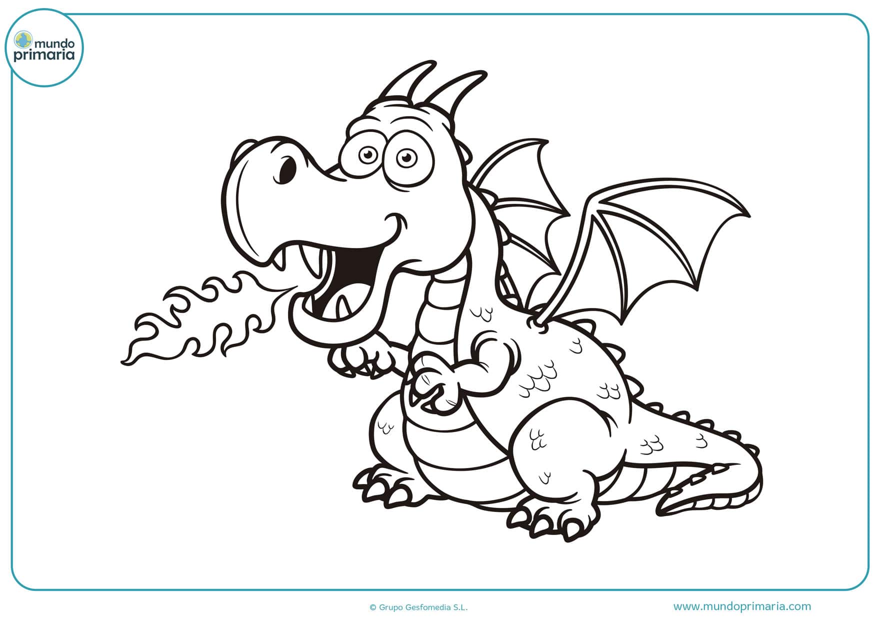 Dibujos de Dragones para colorear - Mundo Primaria