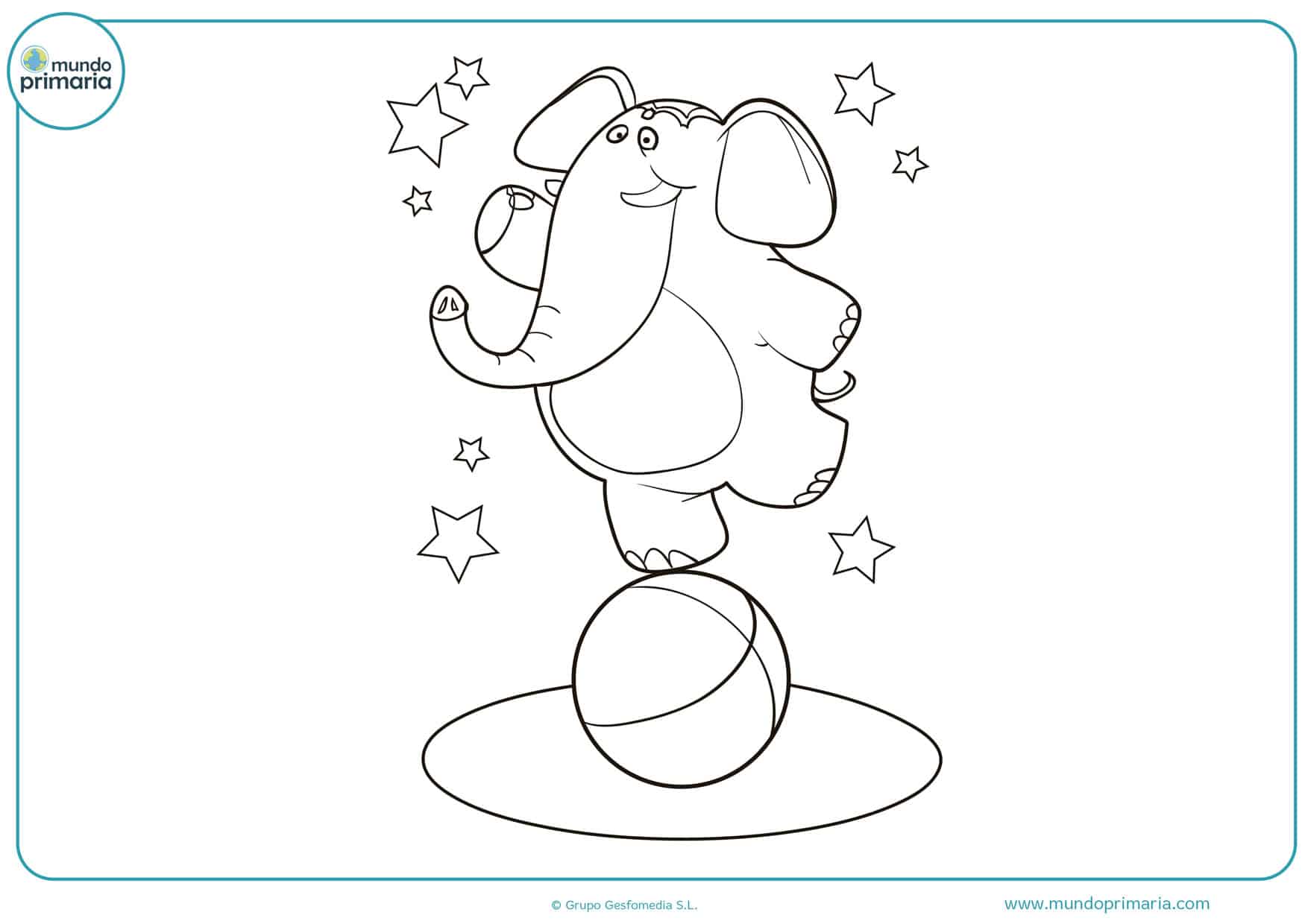 dibujos de elefantes para colorear gratis