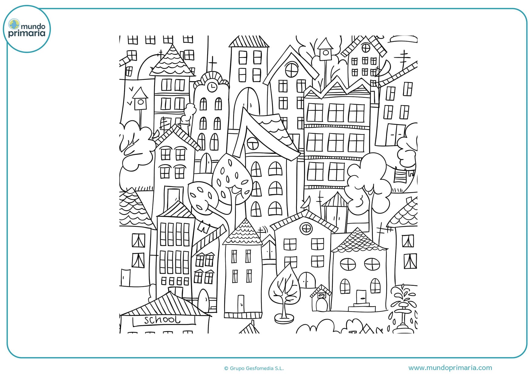 dibujos de fachadas de casas para colorear