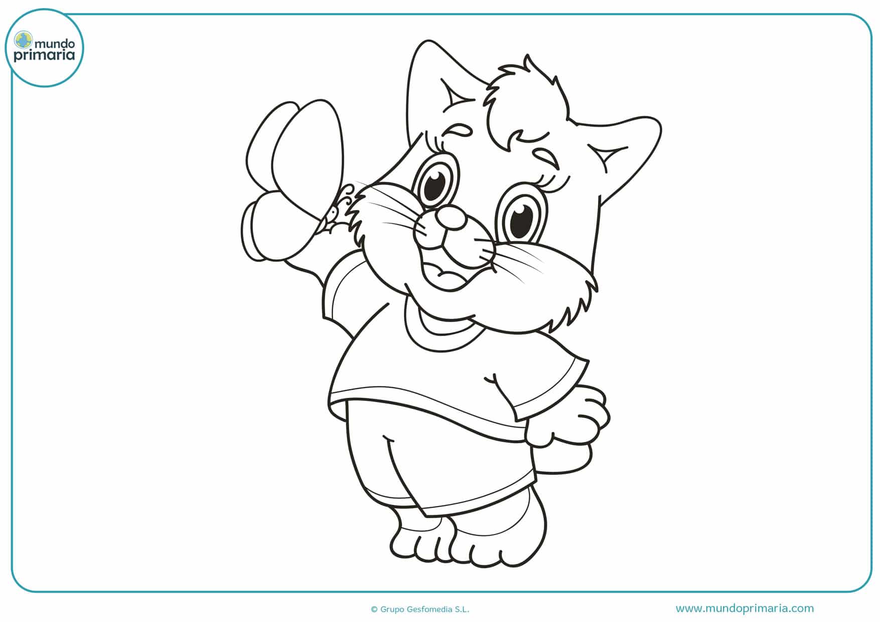 dibujos de gatos animados para colorear