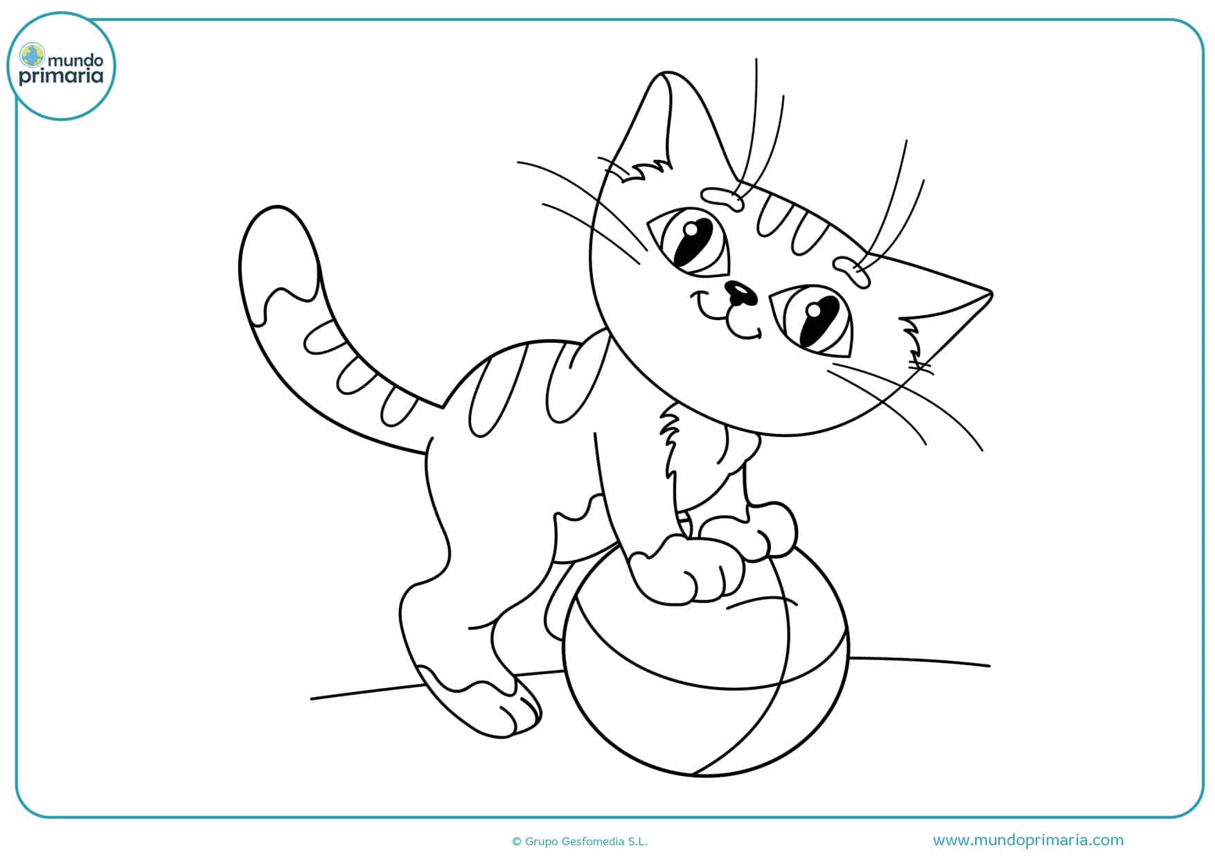 dibujos de gatos bebes para colorear