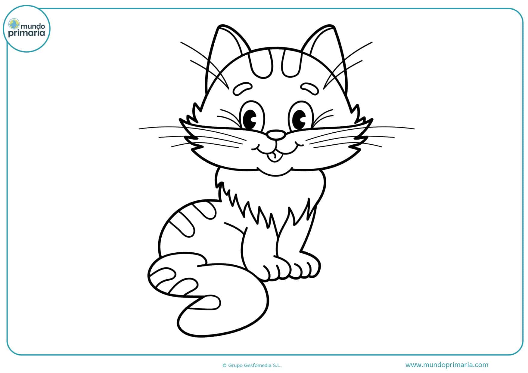 dibujos de gatos tiernos para colorear