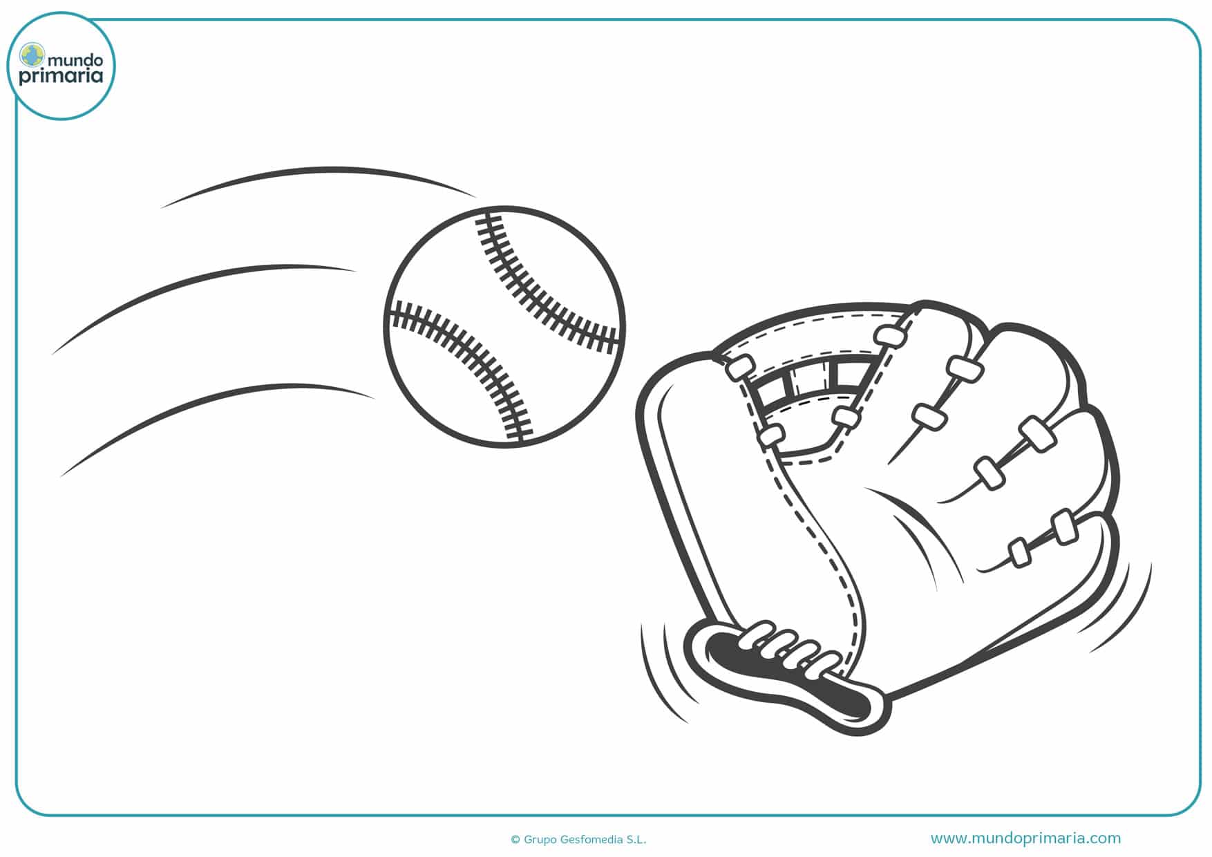 dibujos de guantes de béisbol para colorear