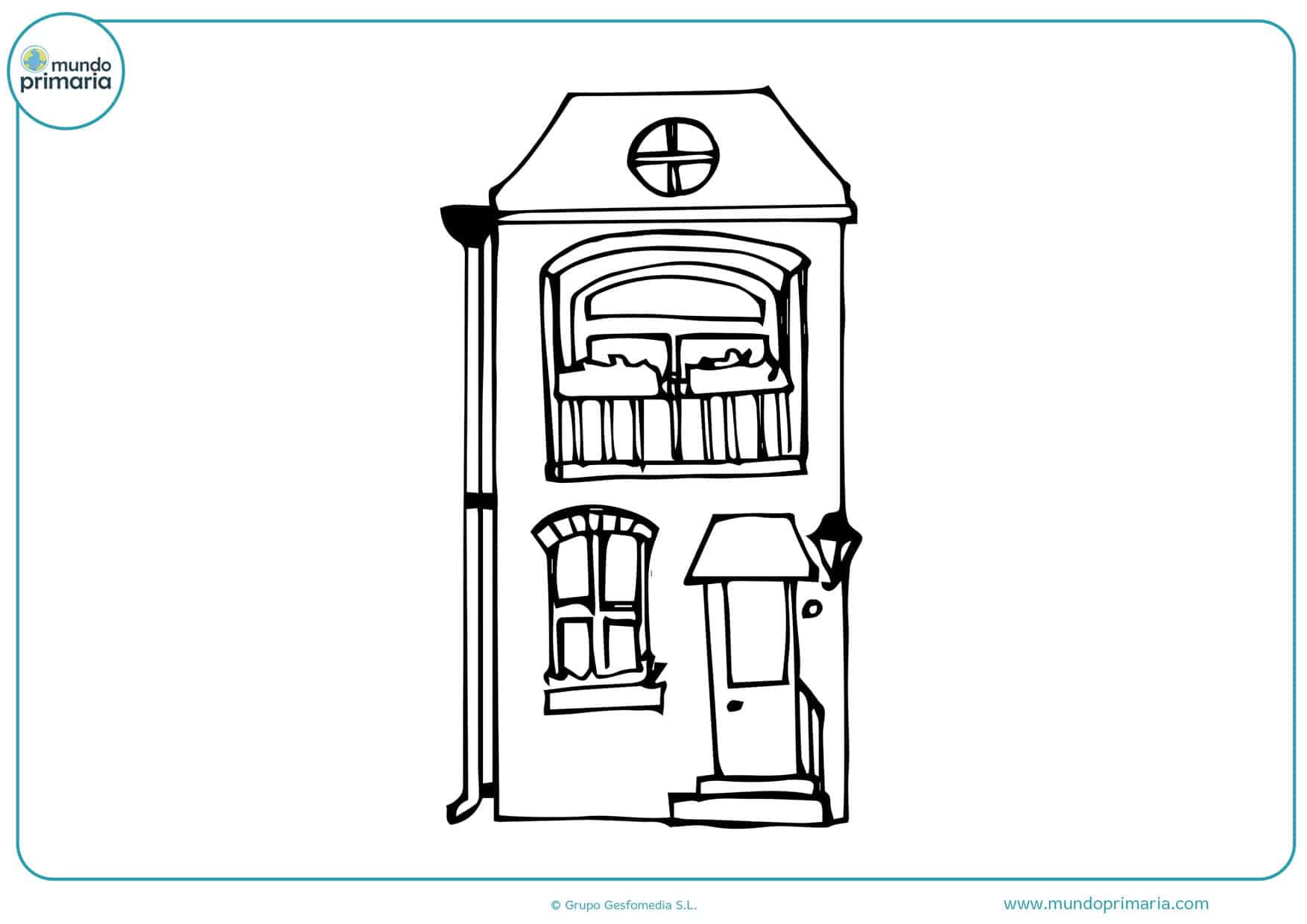 dibujos infantiles de casas para colorear