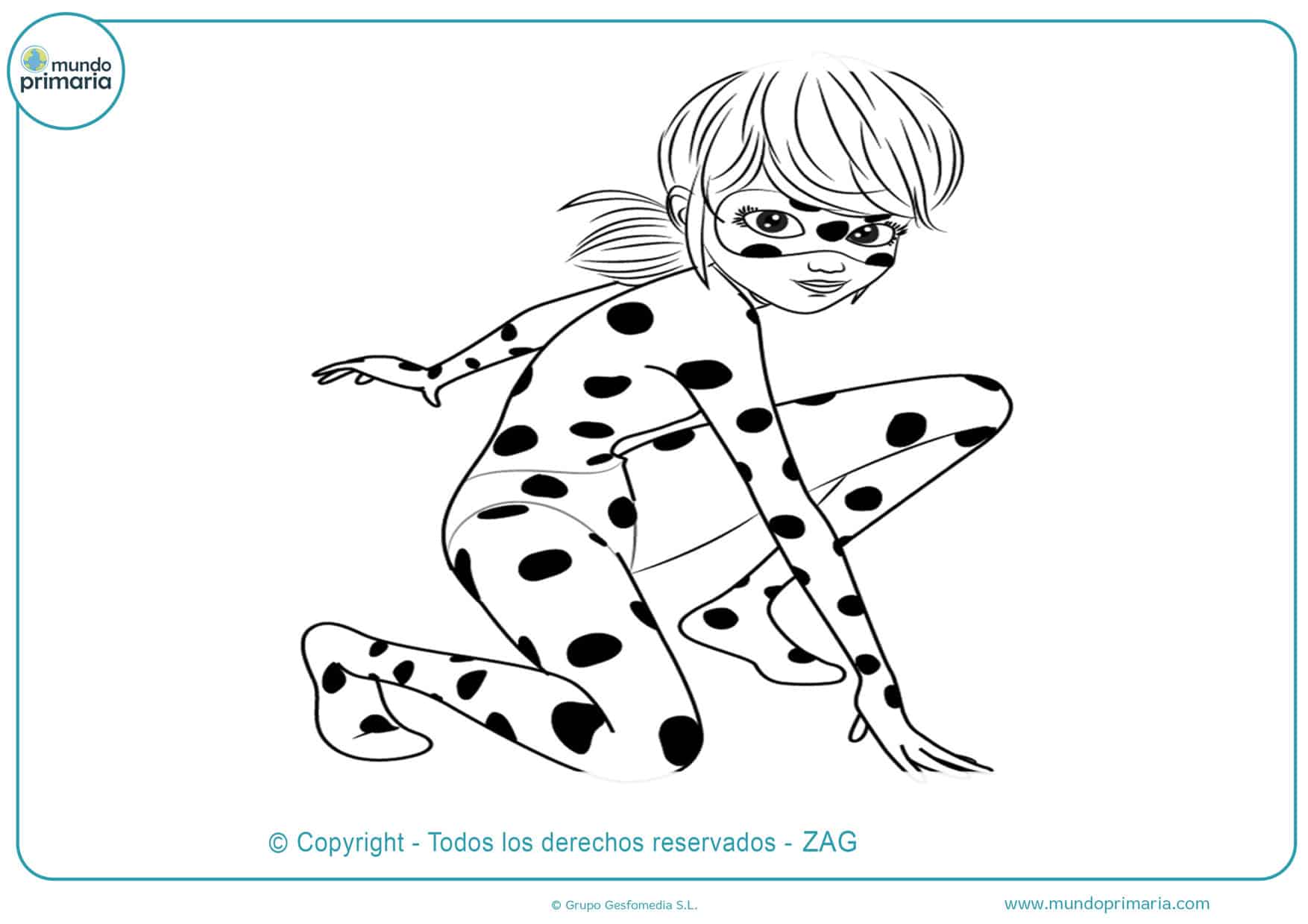 ▷ Dibujos de LadyBug para Colorear e Imprimir 【GRATIS】