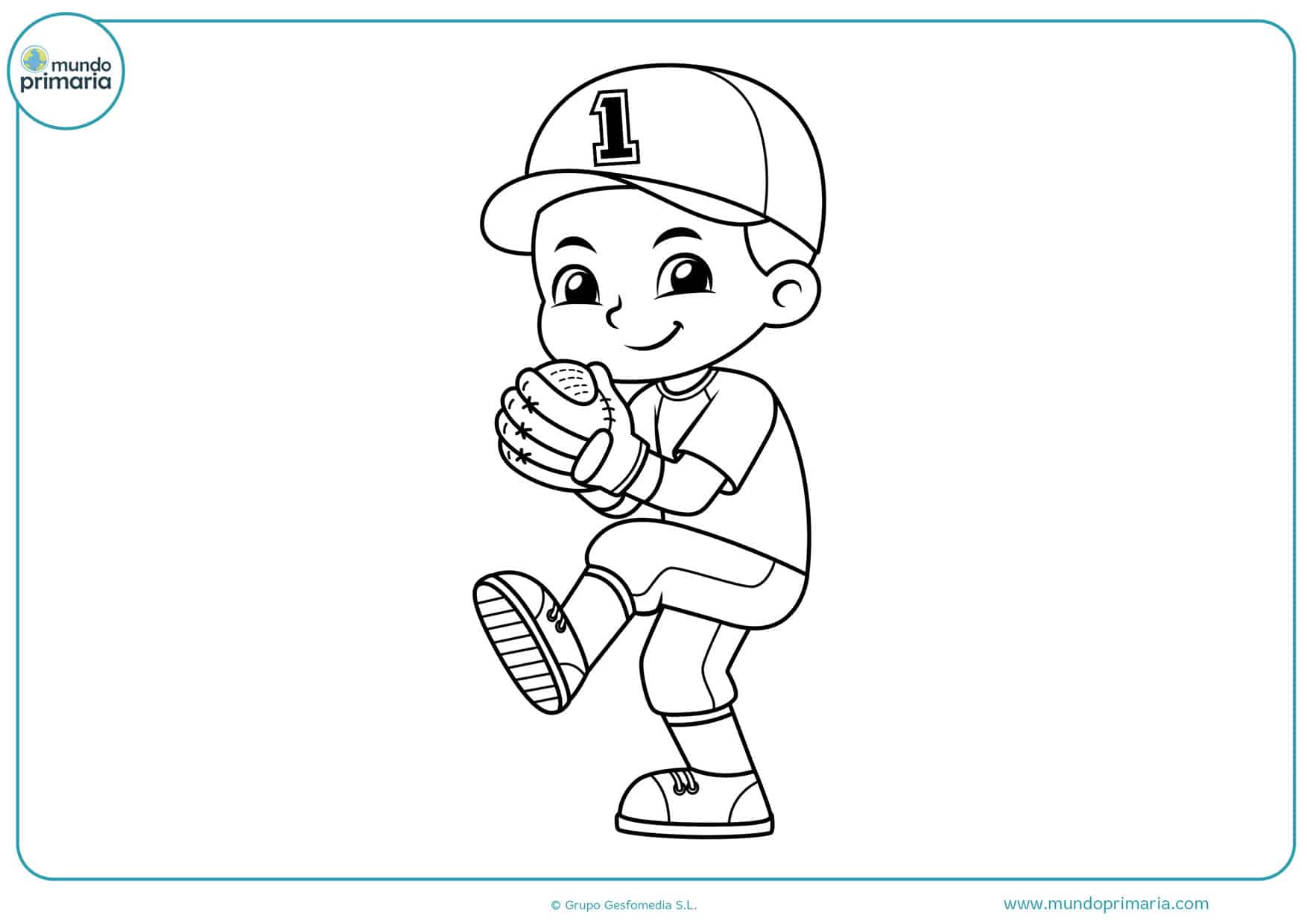 Dibujos de Béisbol para Colorear 【Descargar e Imprimir】