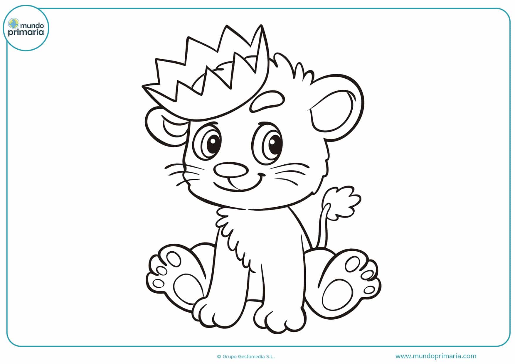 Dibujos de leones para Colorear a Lápiz o como quieras - Mundo Primaria