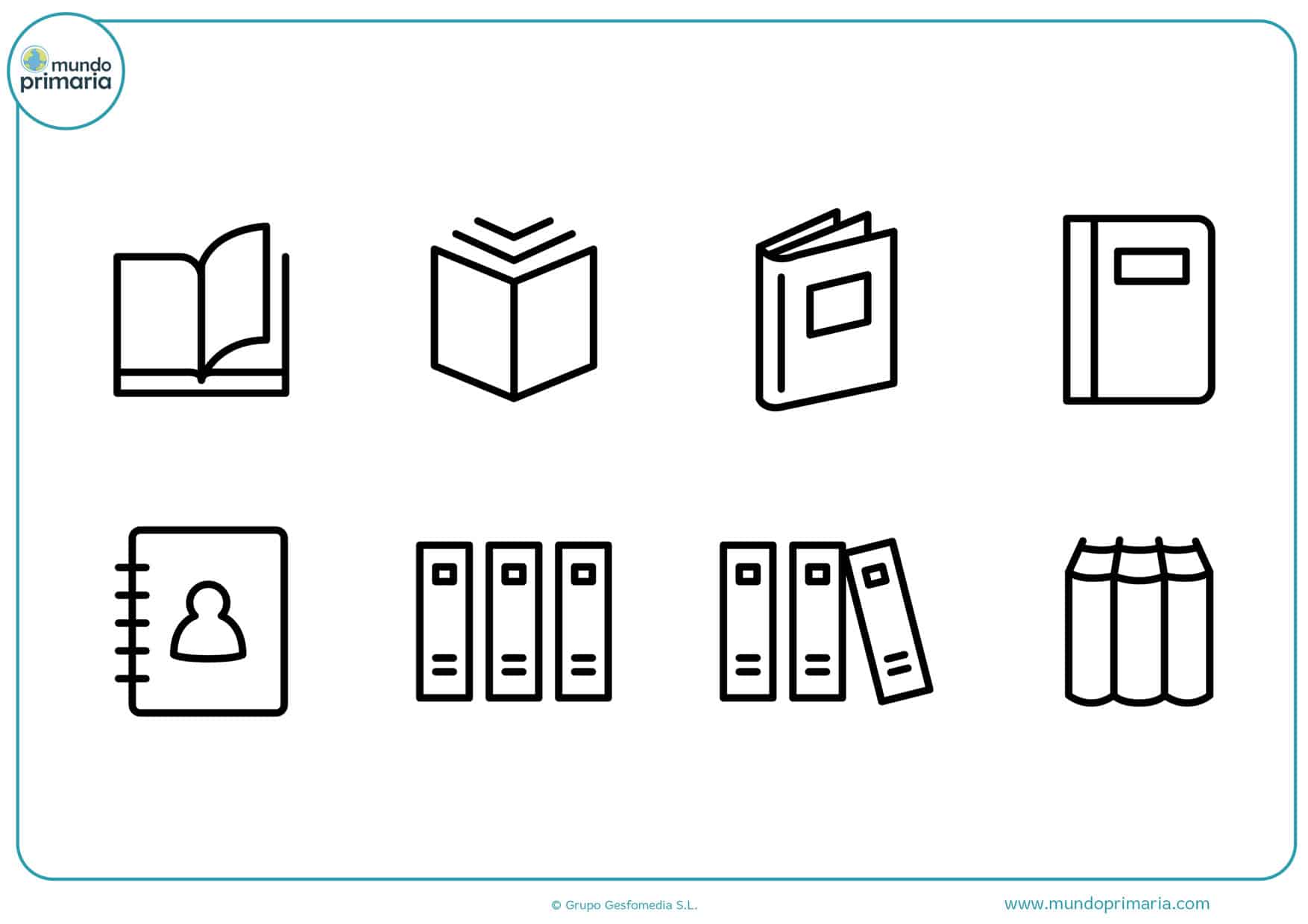 dibujos de libros abiertos para colorear