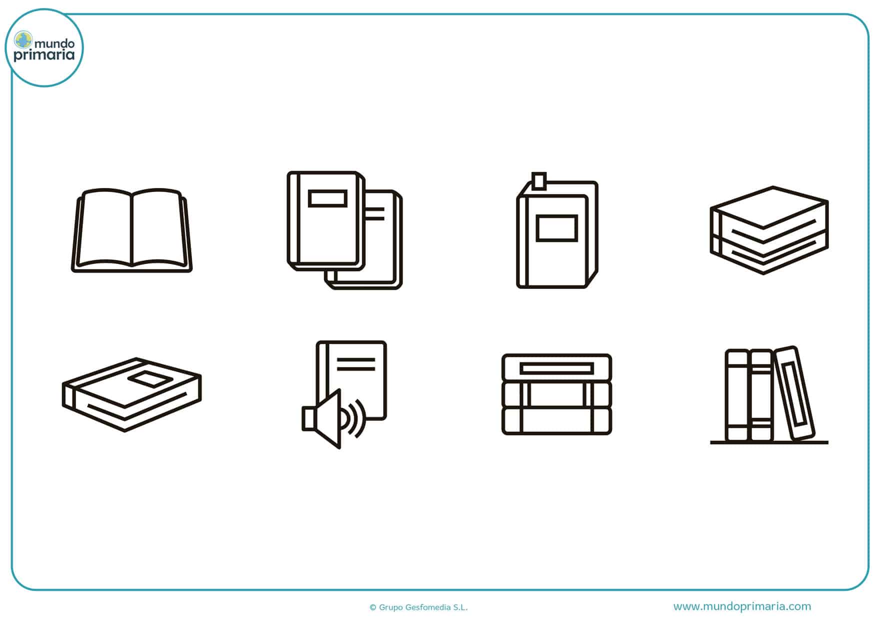 dibujos de libros cerrados para colorear