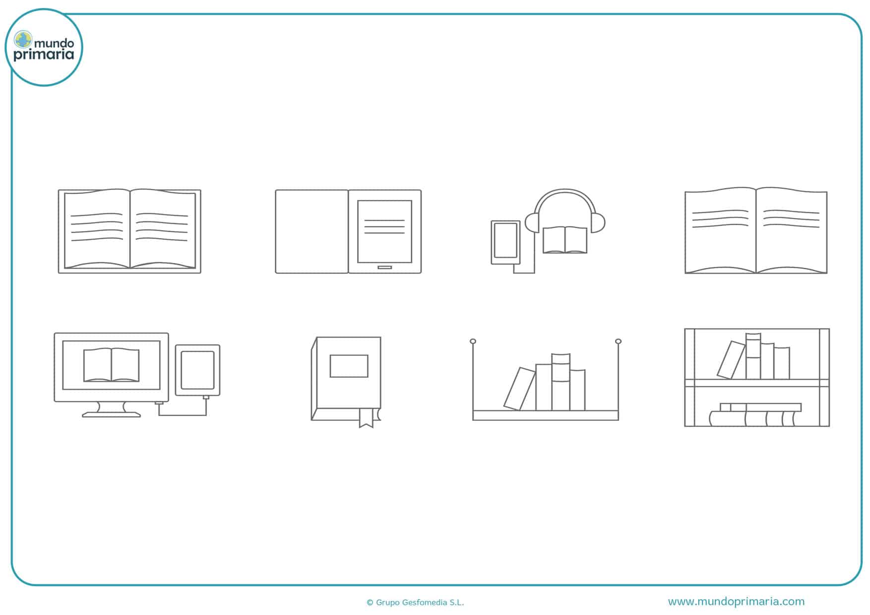 dibujos de libros para colorear e imprimir