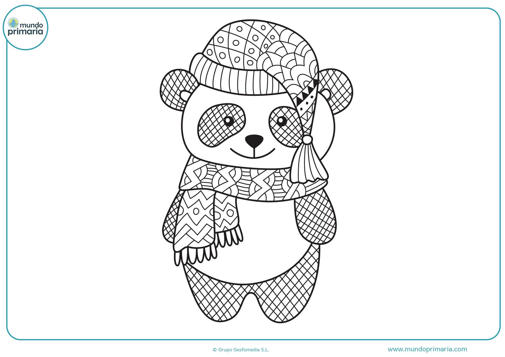 dibujos lindos para colorear de pandas