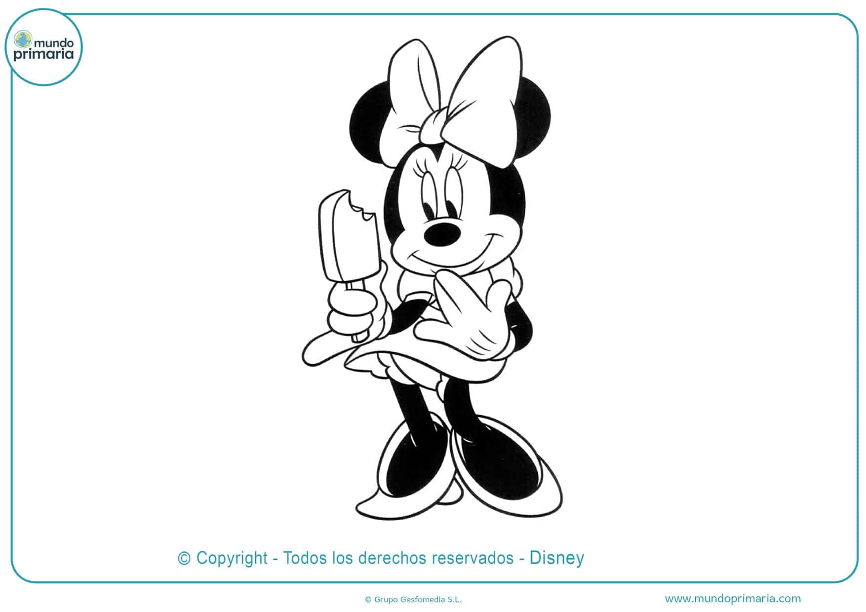 ▷ Dibujos de Minnie Mouse para Colorear ❤️