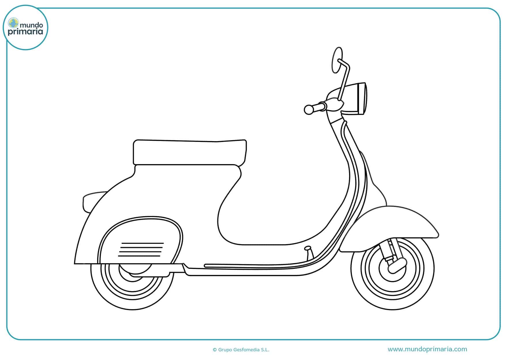 dibujos de motos antiguas para colorear