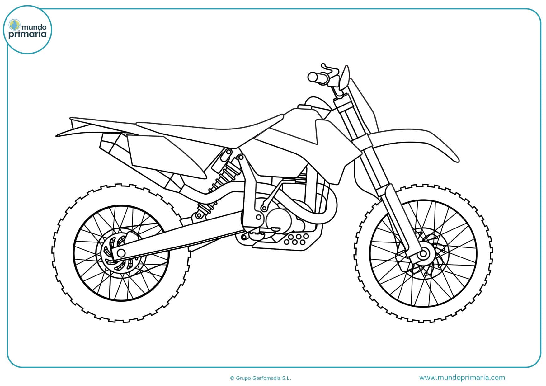 dibujos de motos de croos para colorear