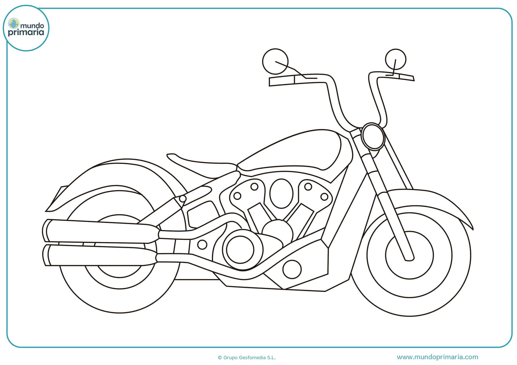 dibujos de motos harley para colorear