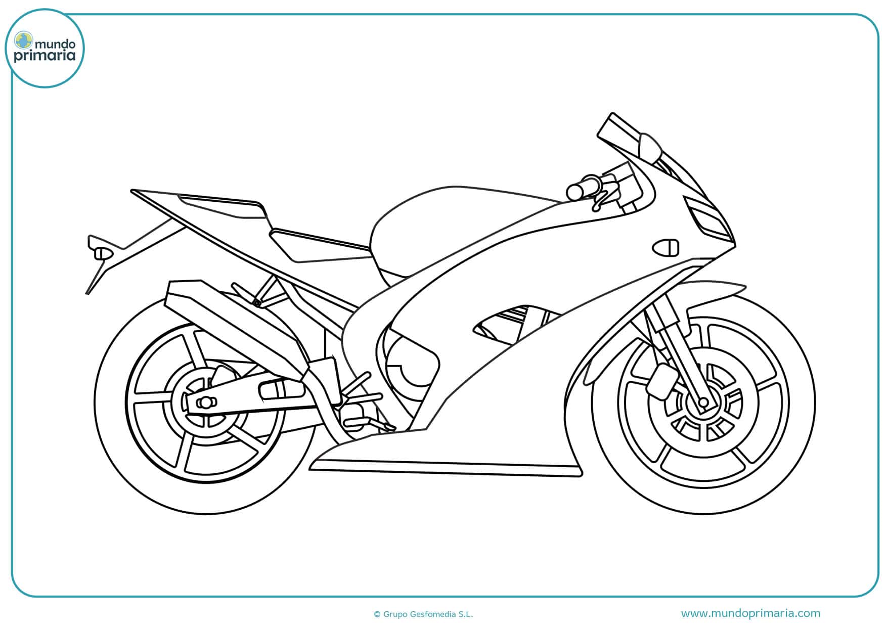 dibujos de motos para imprimir y colorear