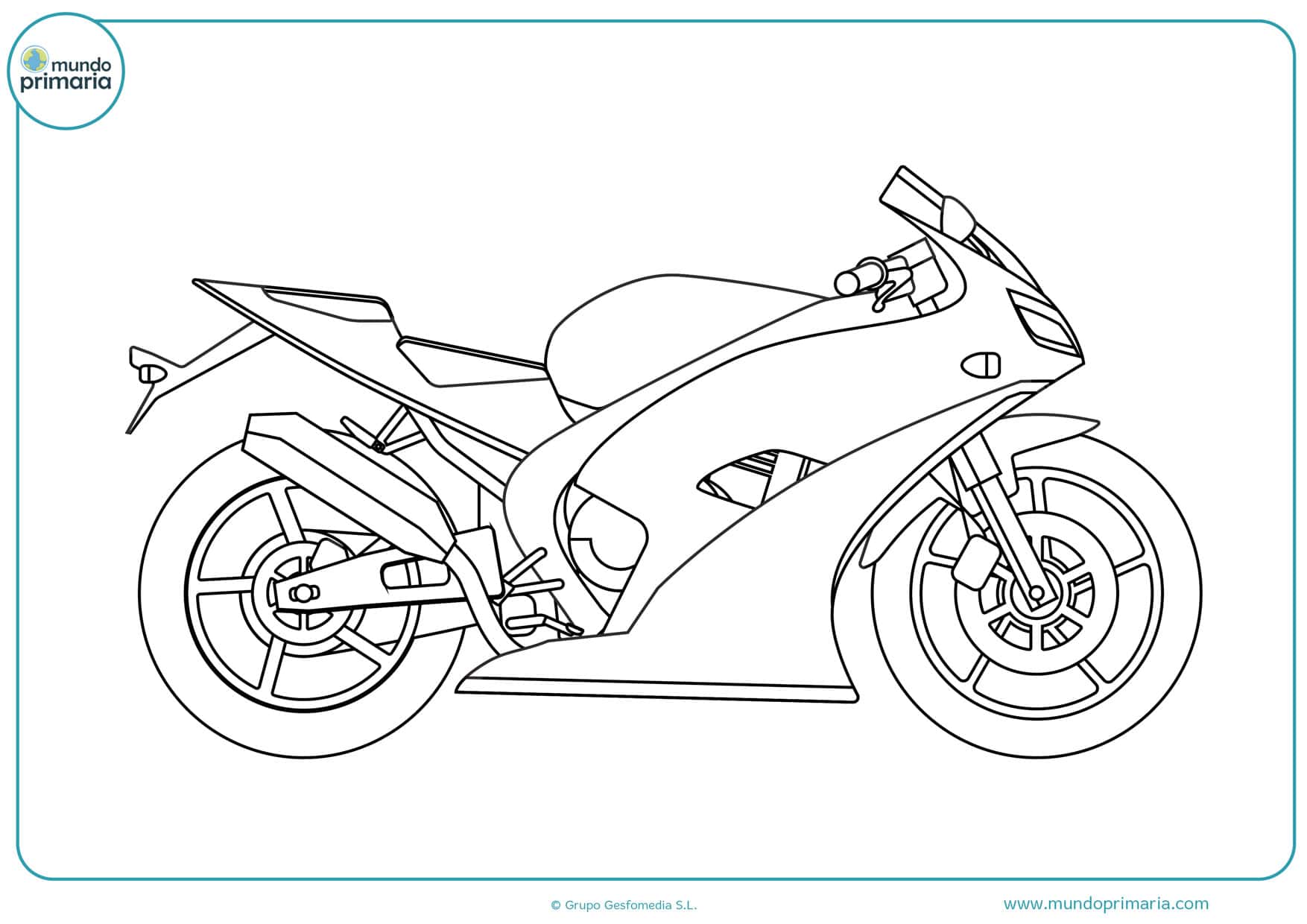 ▷ Dibujos de Motos para Colorear 【Imprimir y Pintar】