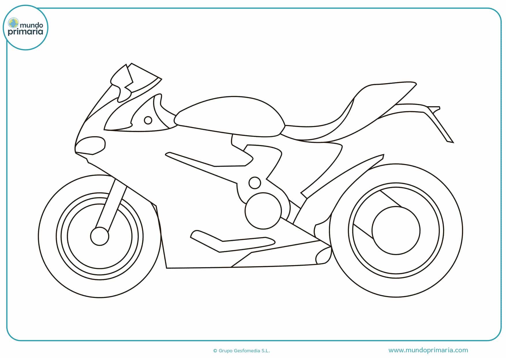 dibujos de motos para niños para colorear